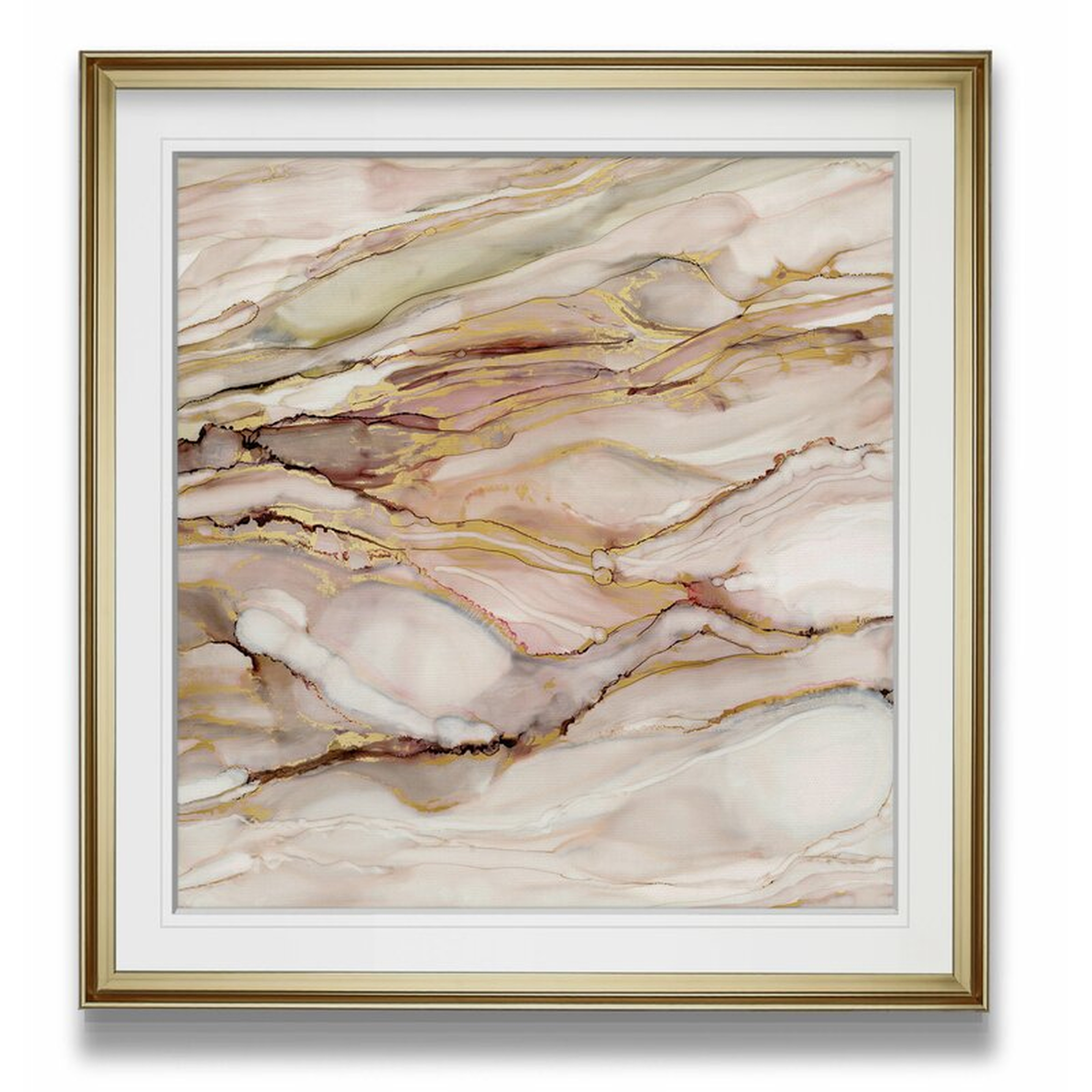 Graceful Marble I - Picture Frame Graphic Art - Wayfair