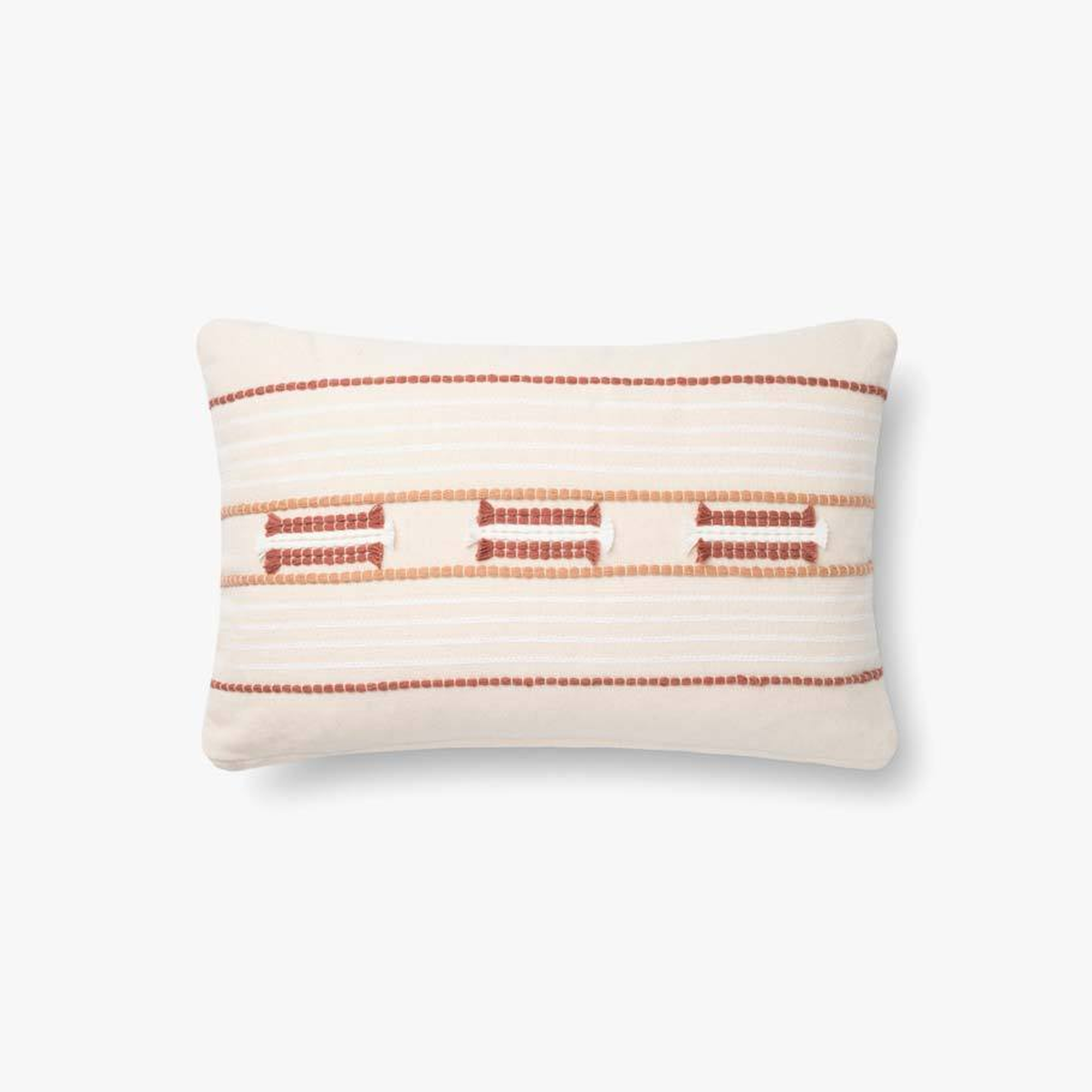 Magnolia Home by Joanna Gaines PILLOWS P1141 NATURAL / SPICE 13" x 21" Cover w/Poly - Magnolia Home by Joana Gaines Crafted by Loloi Rugs