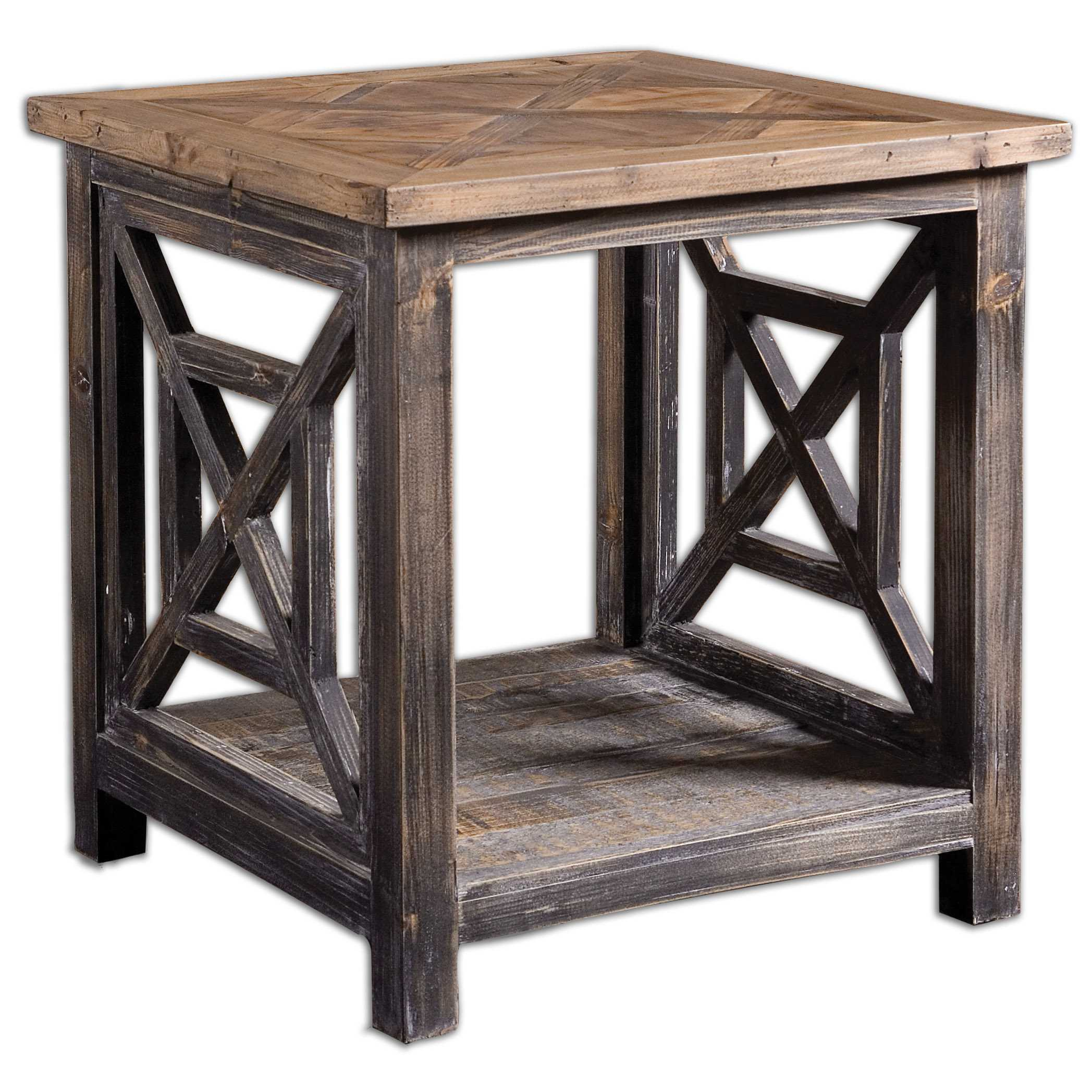 Spiro Reclaimed Wood End Table - Hudsonhill Foundry