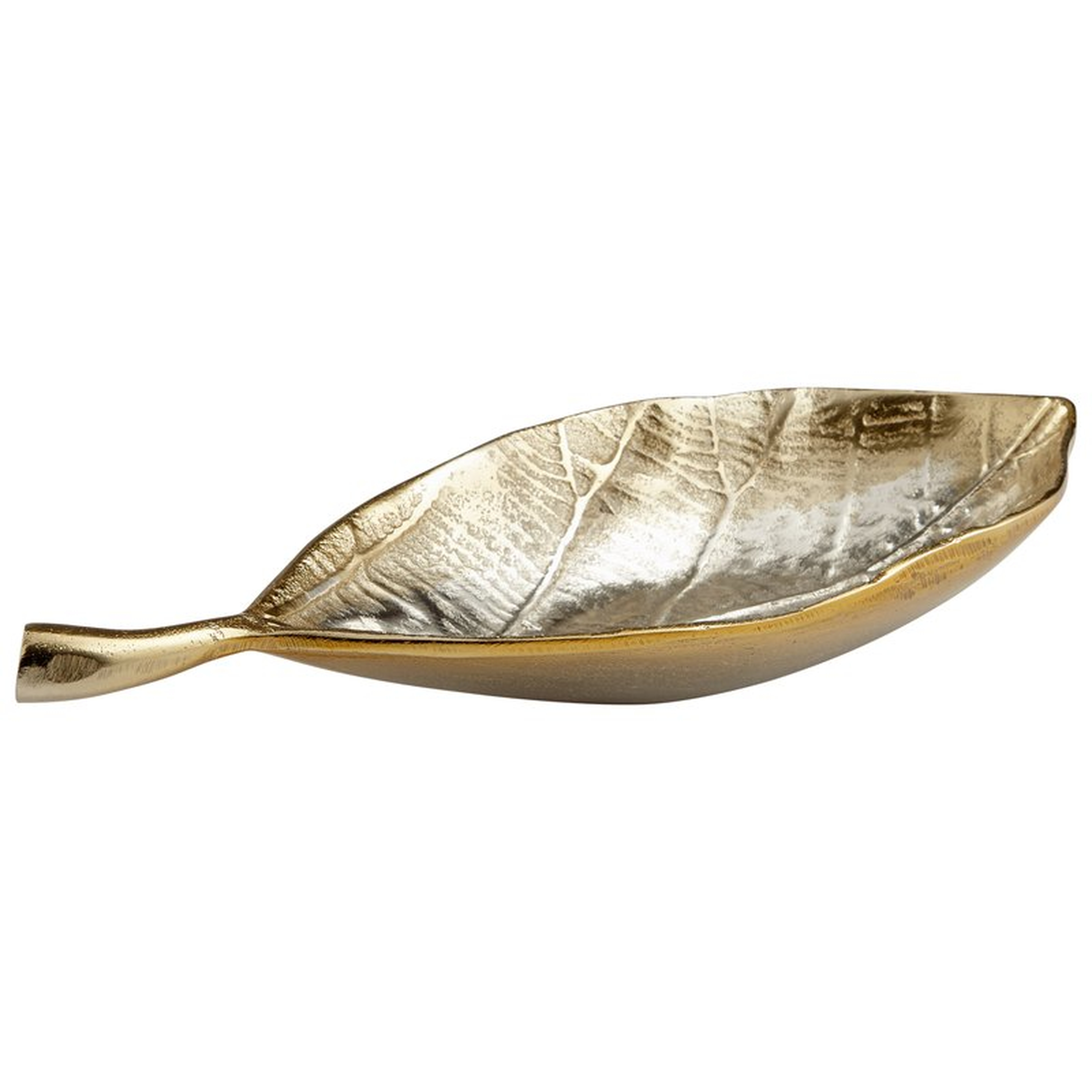 Mocking Leaf Tray, Silver/Gold - Wayfair