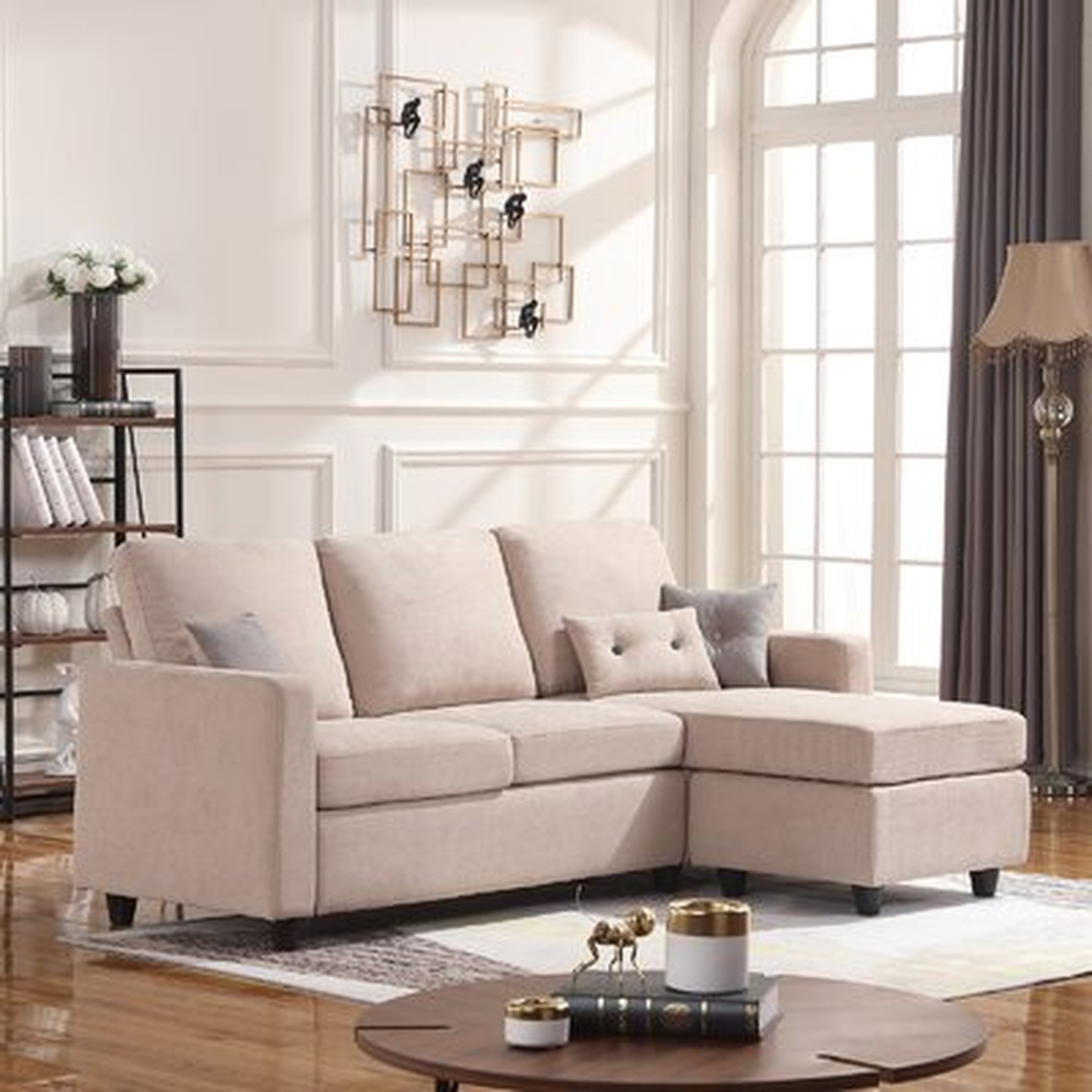 Sylvette 78.5" Reversible Sectional with Ottoman - Wayfair