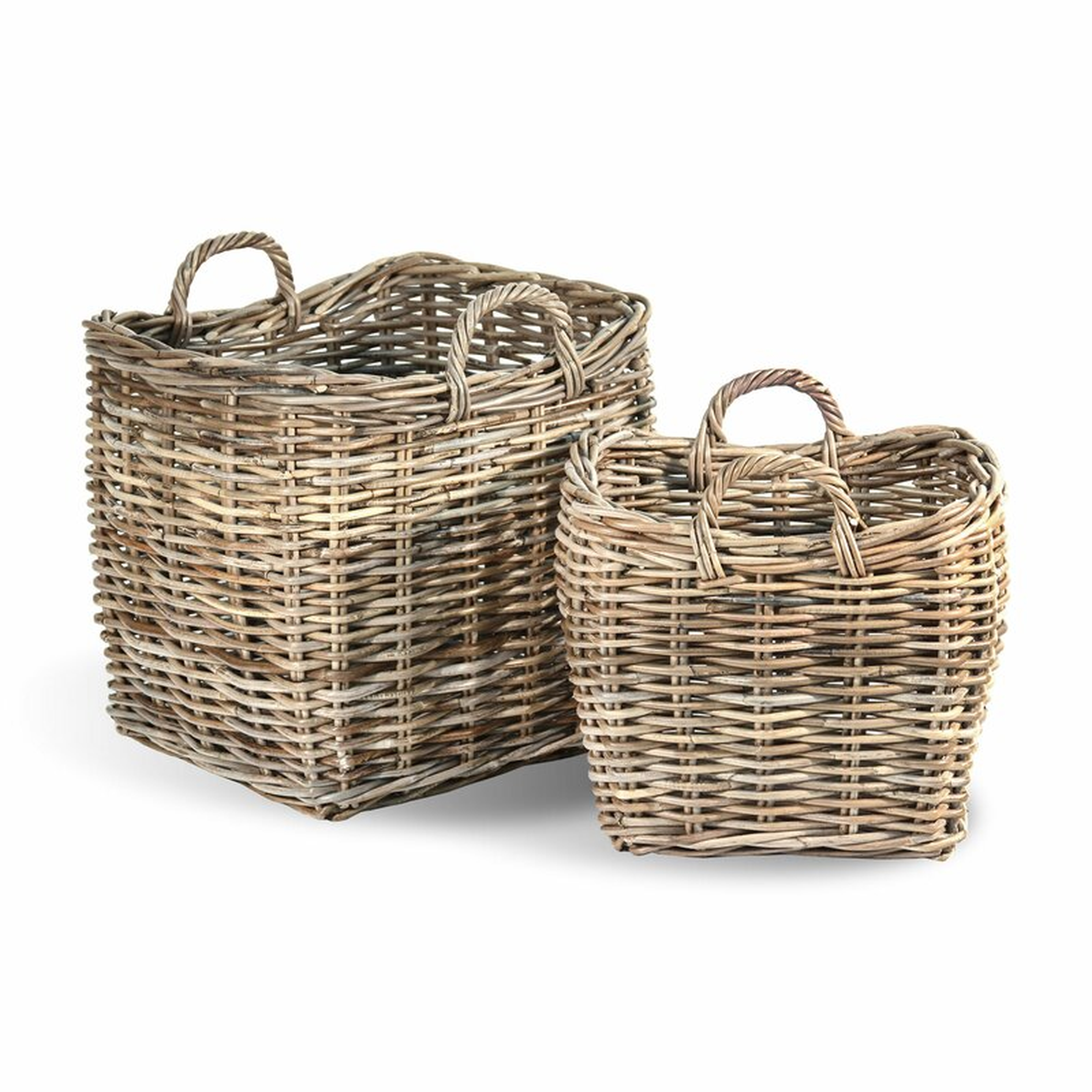 Fireplace Wicker/Rattan Basket (Set of 2) - Birch Lane