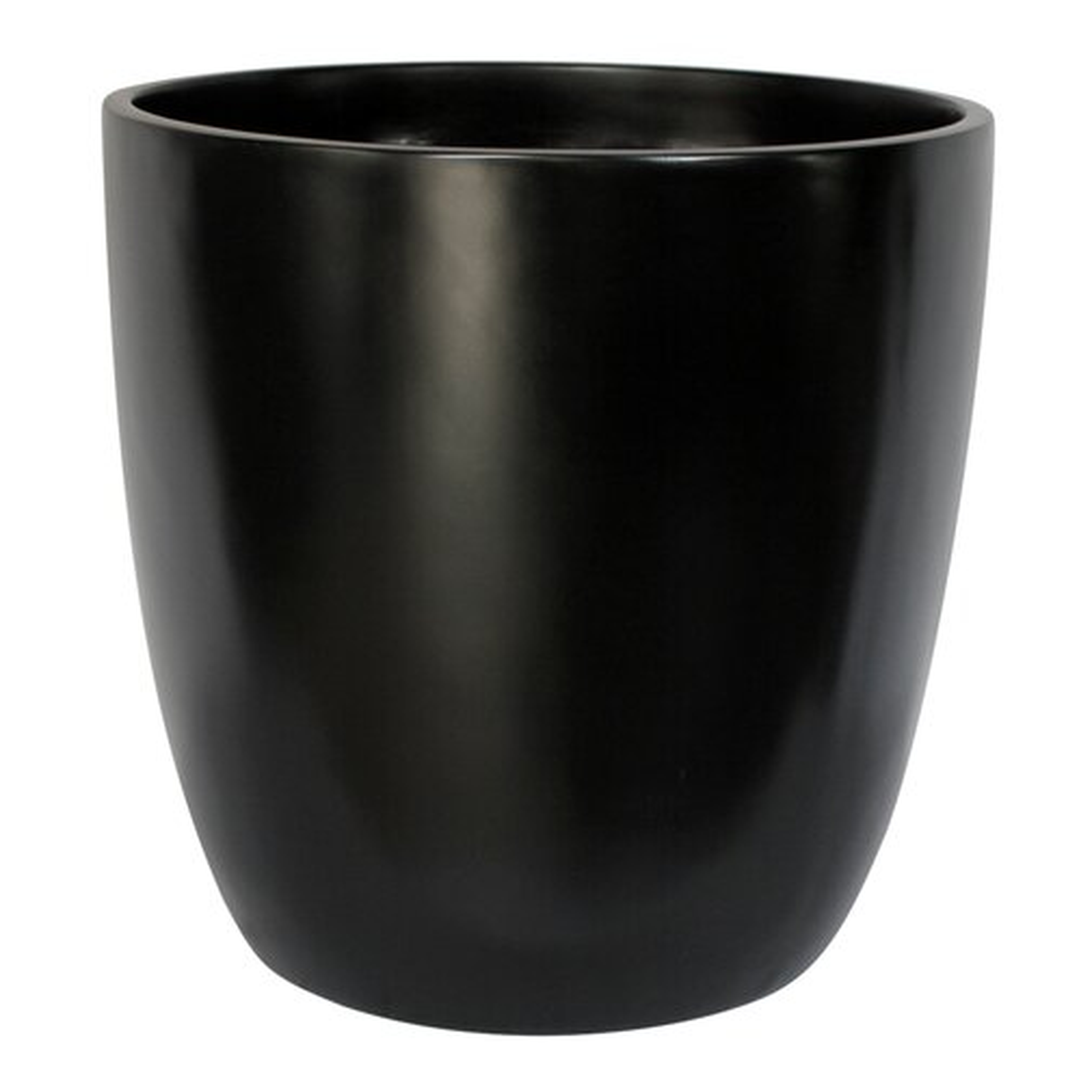 Bankston Fiberglass Pot Planter - Black - 13.5"x13.5" - Wayfair