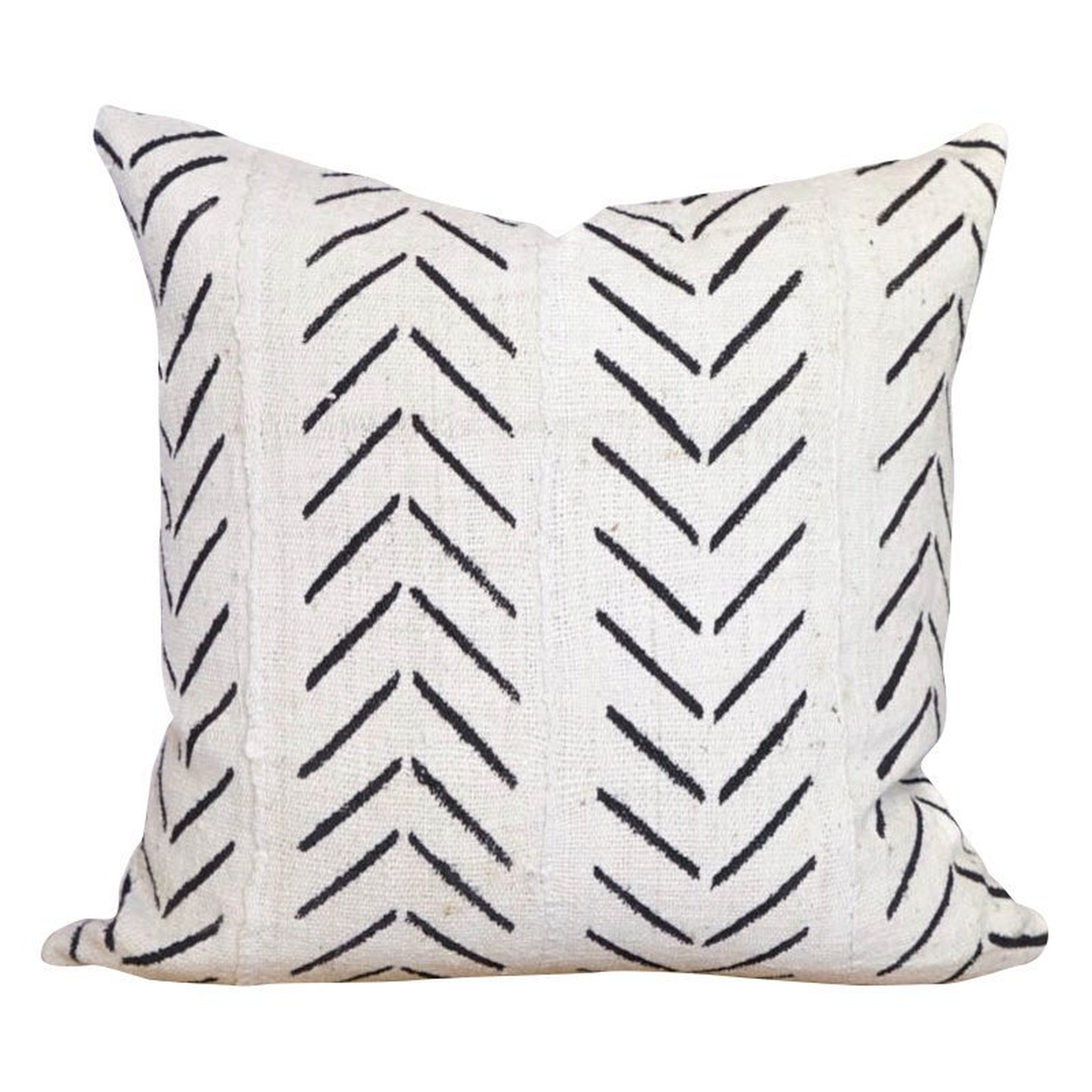 Chevron Arrow Print African Mud Cloth Pillow Cover - insert not included - Wayfair