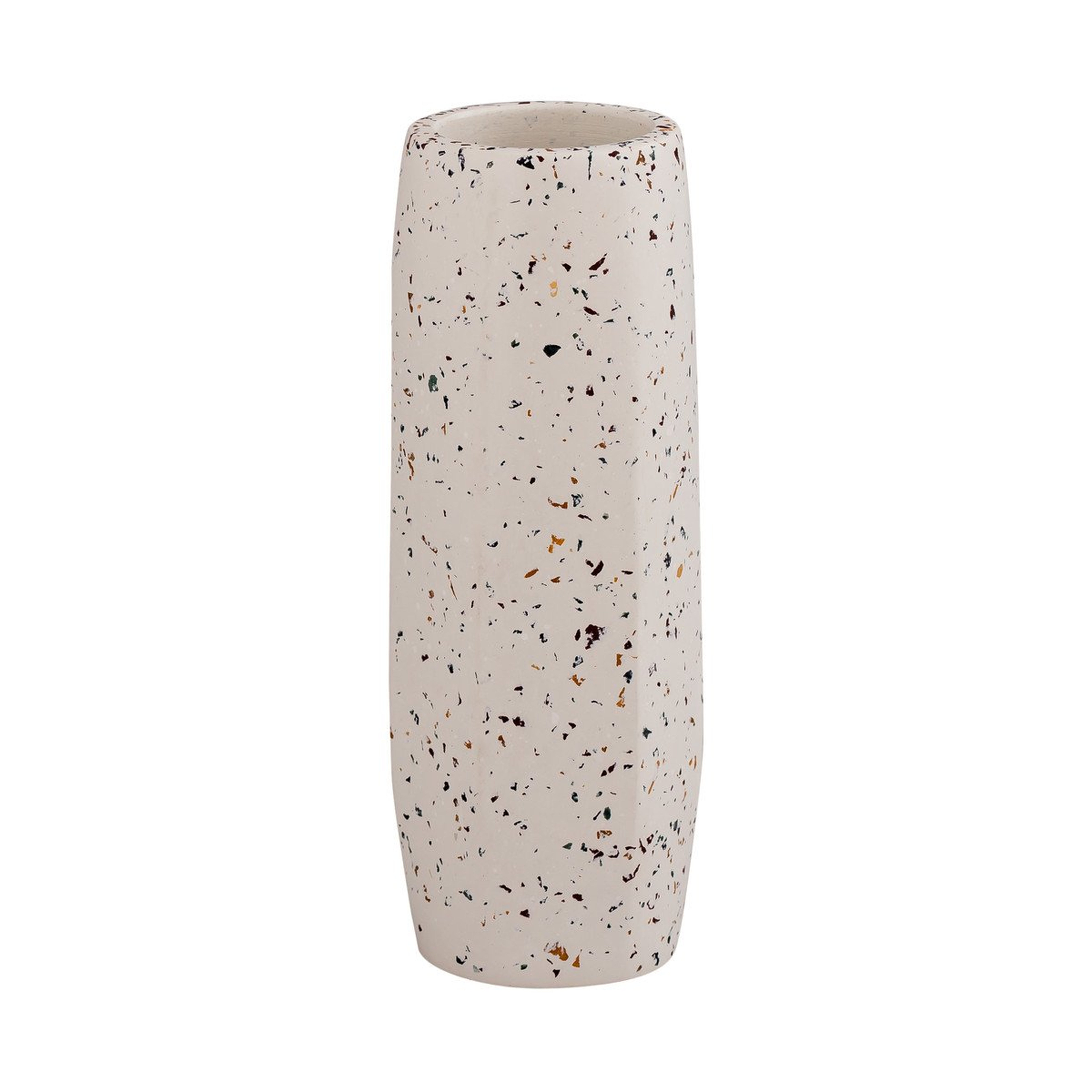 Terrazzo White Vase - Medium Skinny - Maren Home