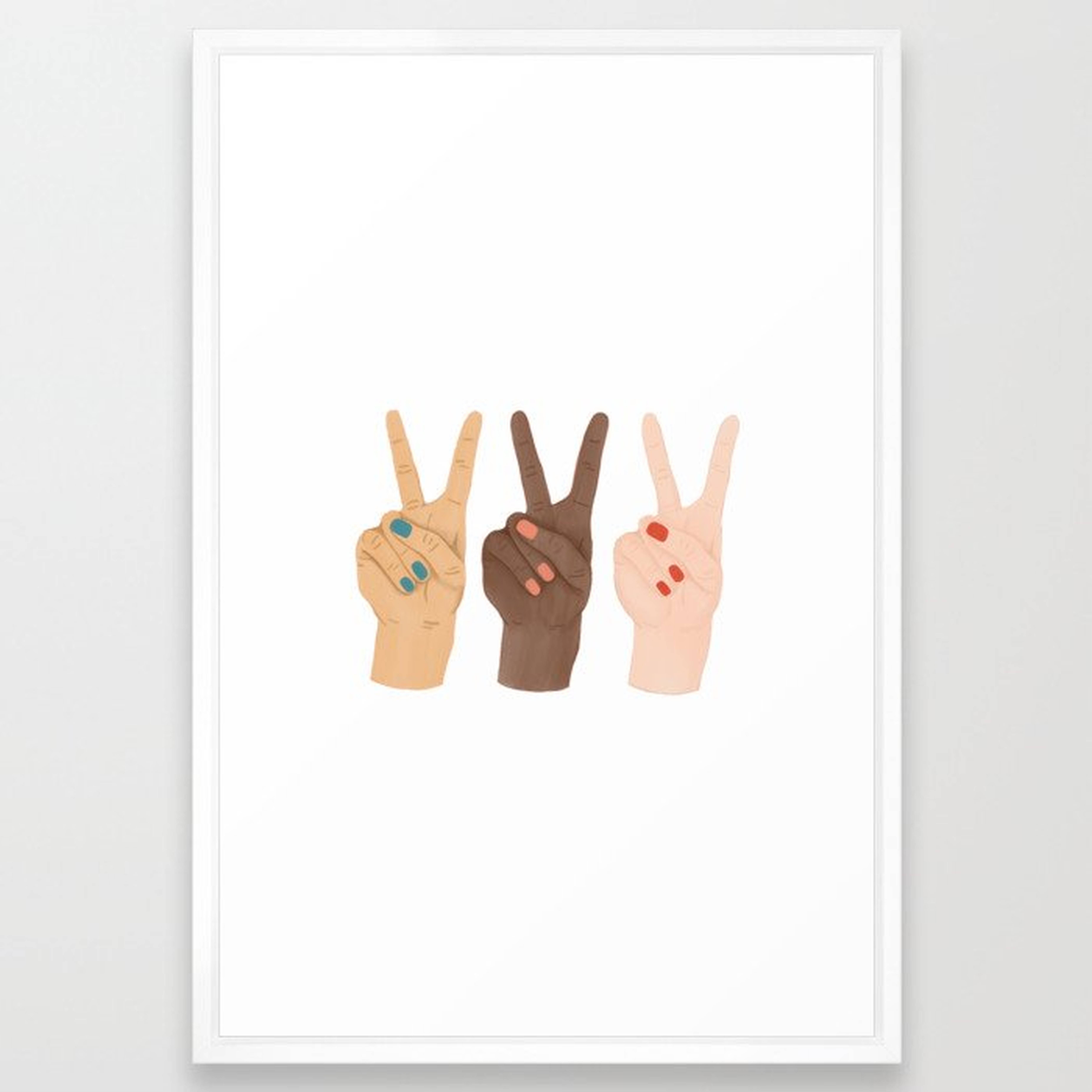 Peace Hands Framed Art Print - Society6