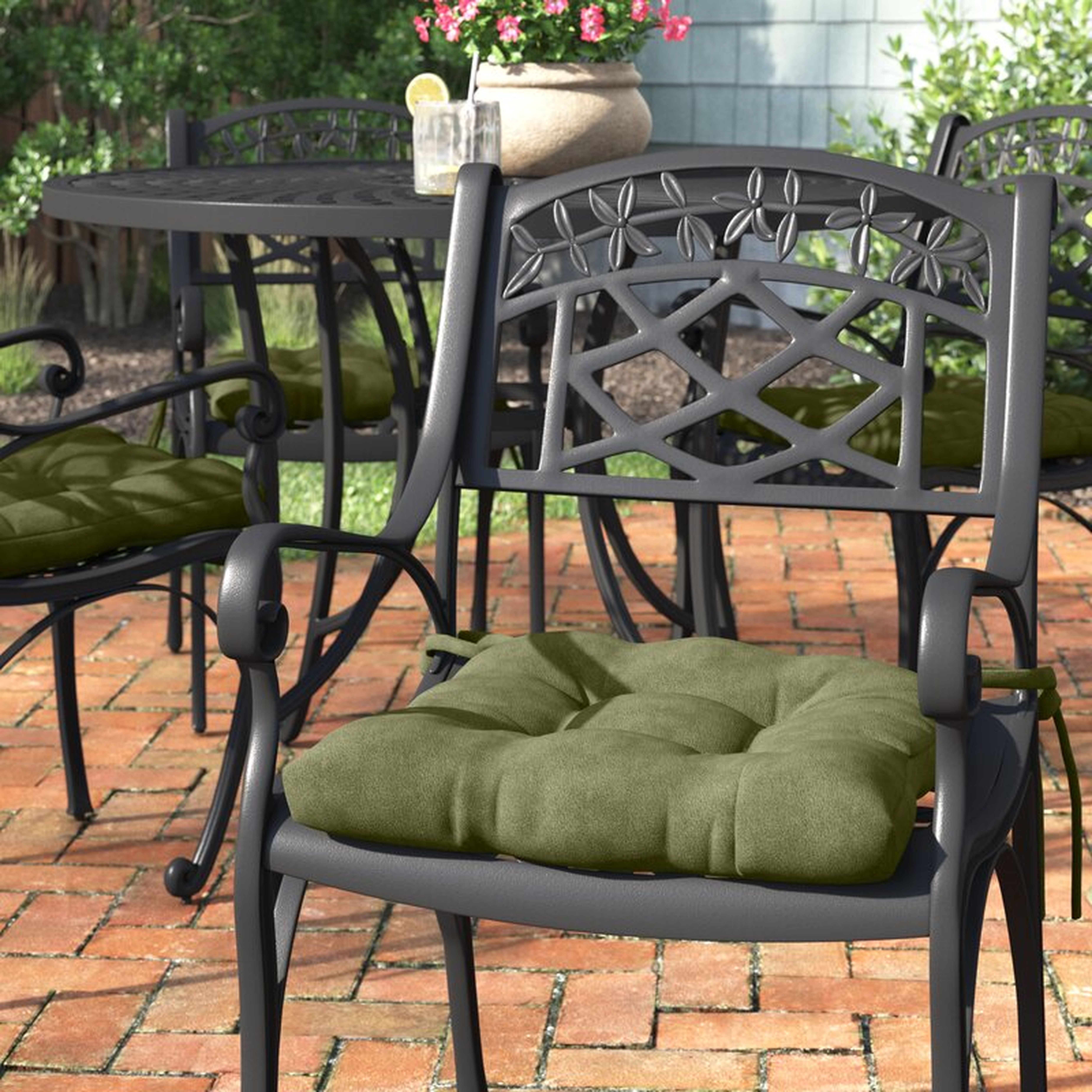 Indoor/Outdoor Dining Chair Cushion (Set of 4) See More by Andover Mills™ - Wayfair