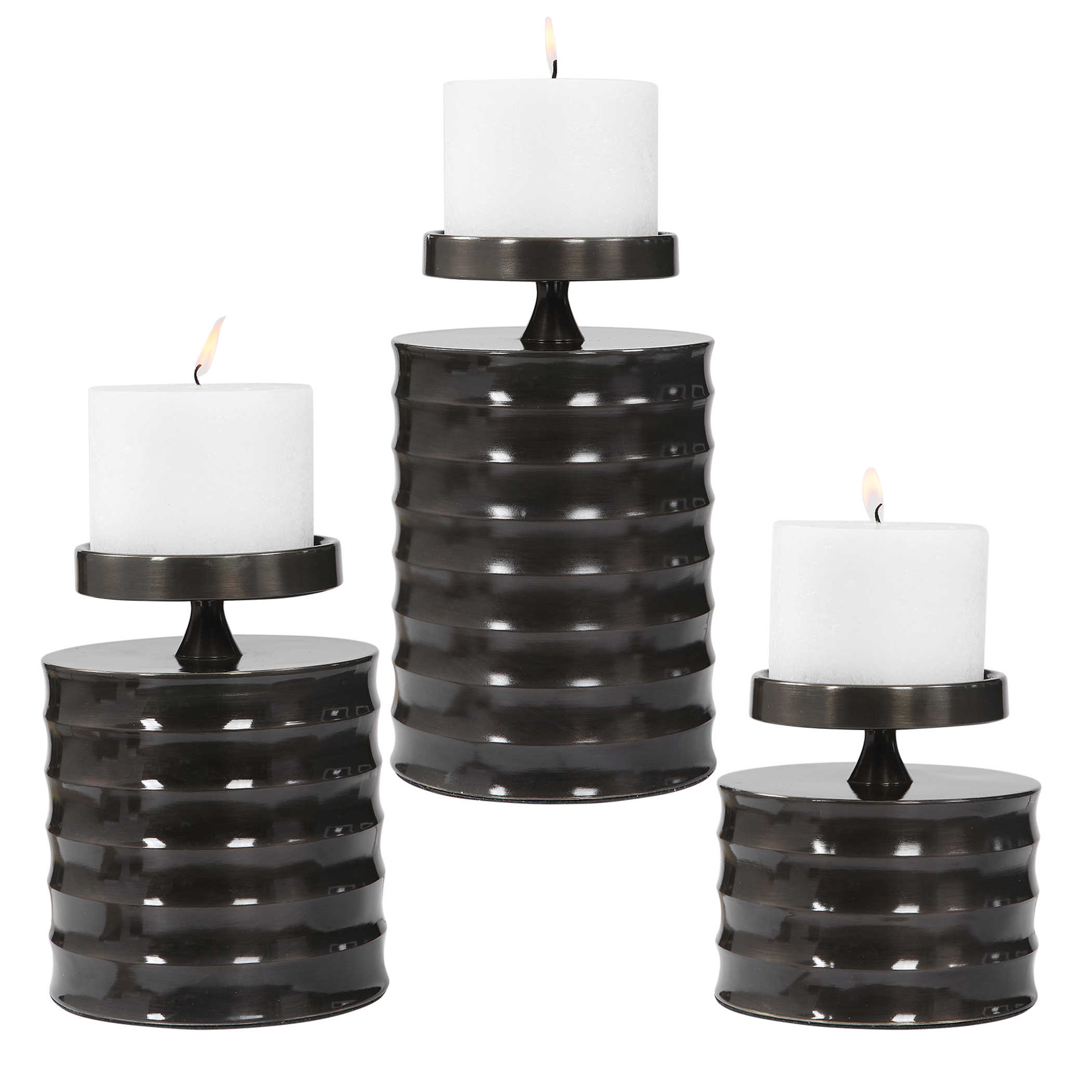 PERNILLE CANDLEHOLDERS, S/3 - Hudsonhill Foundry