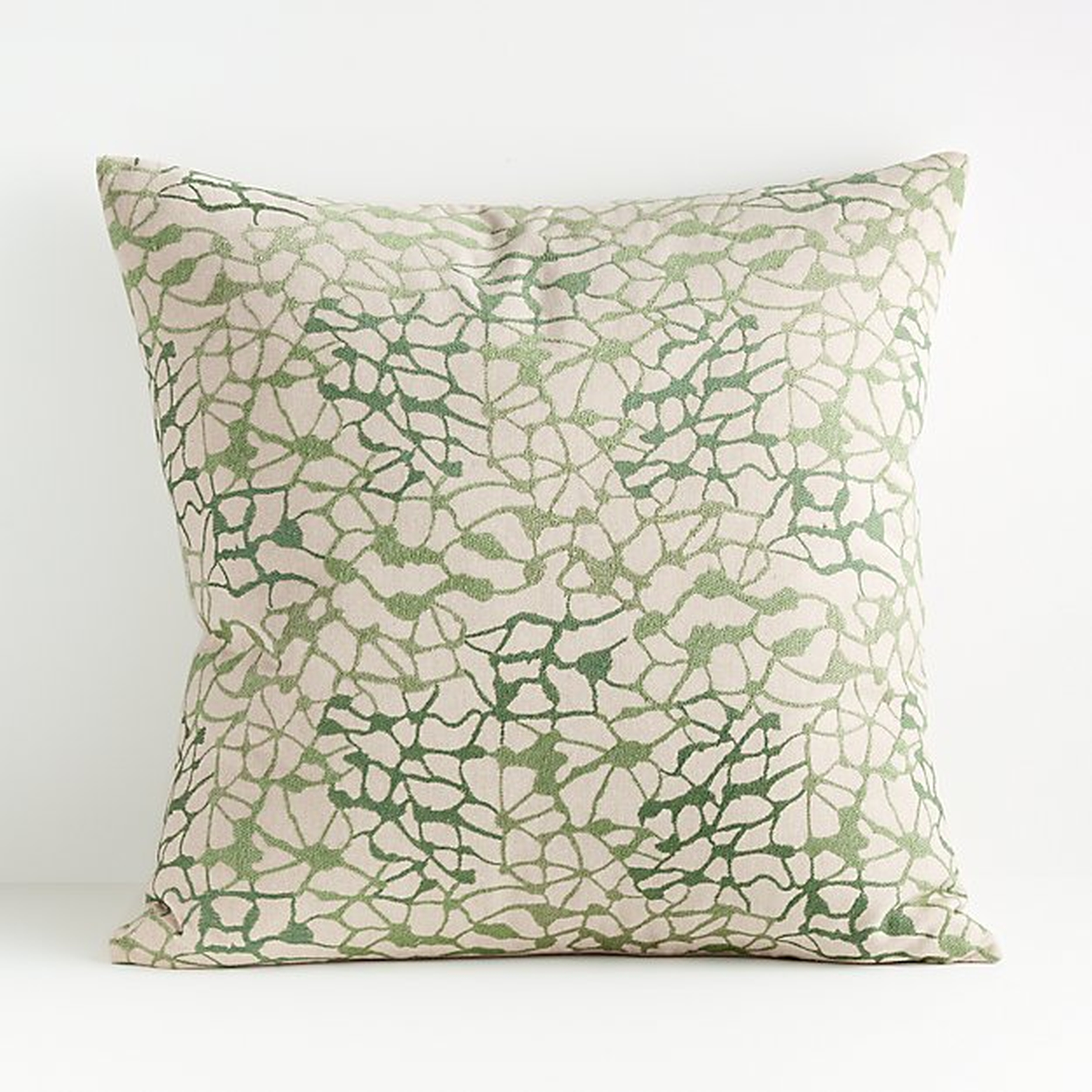 Faye Green and White Pillow - Crate and Barrel