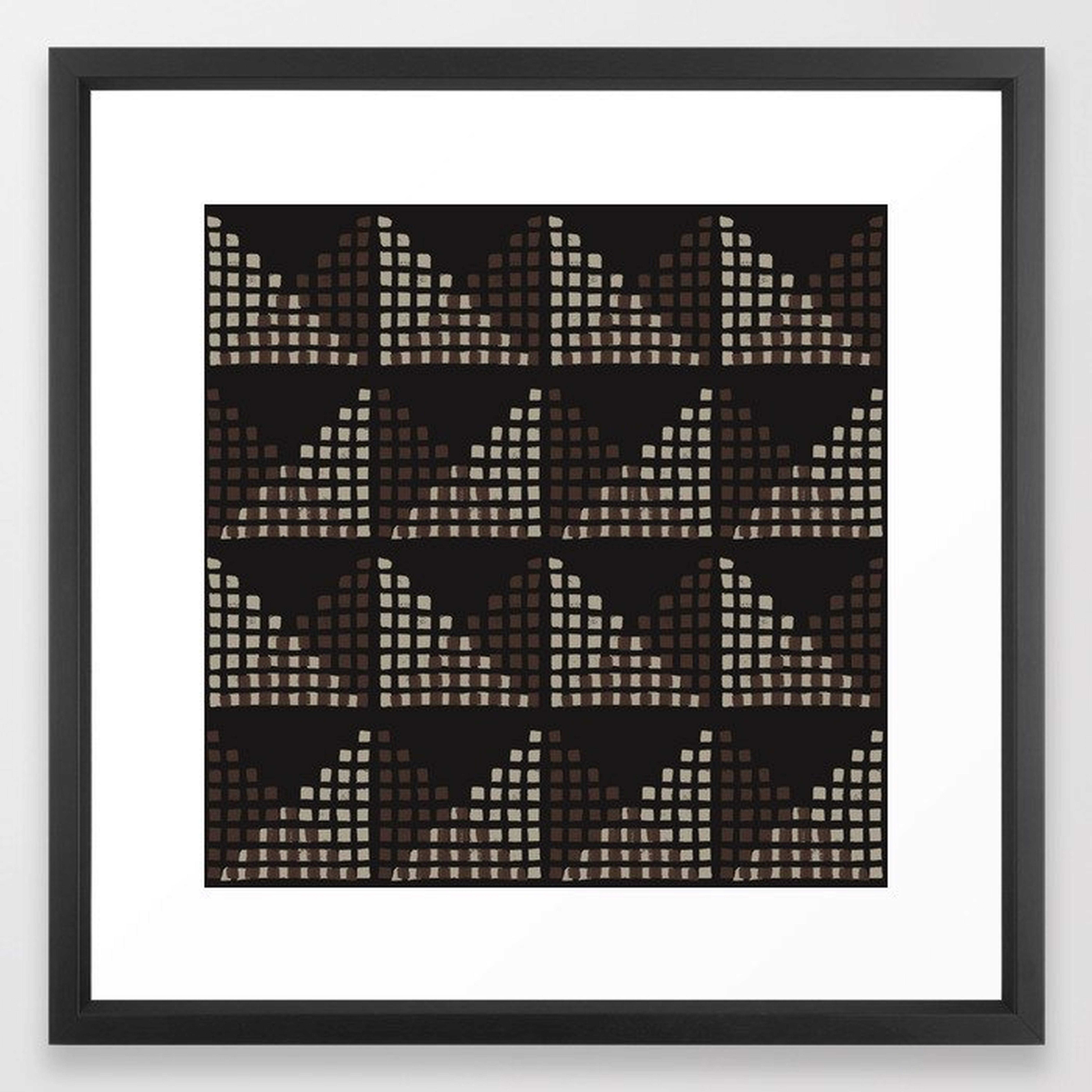 Layered Geometric Block Print in Chocolate - 22x22 - Society6