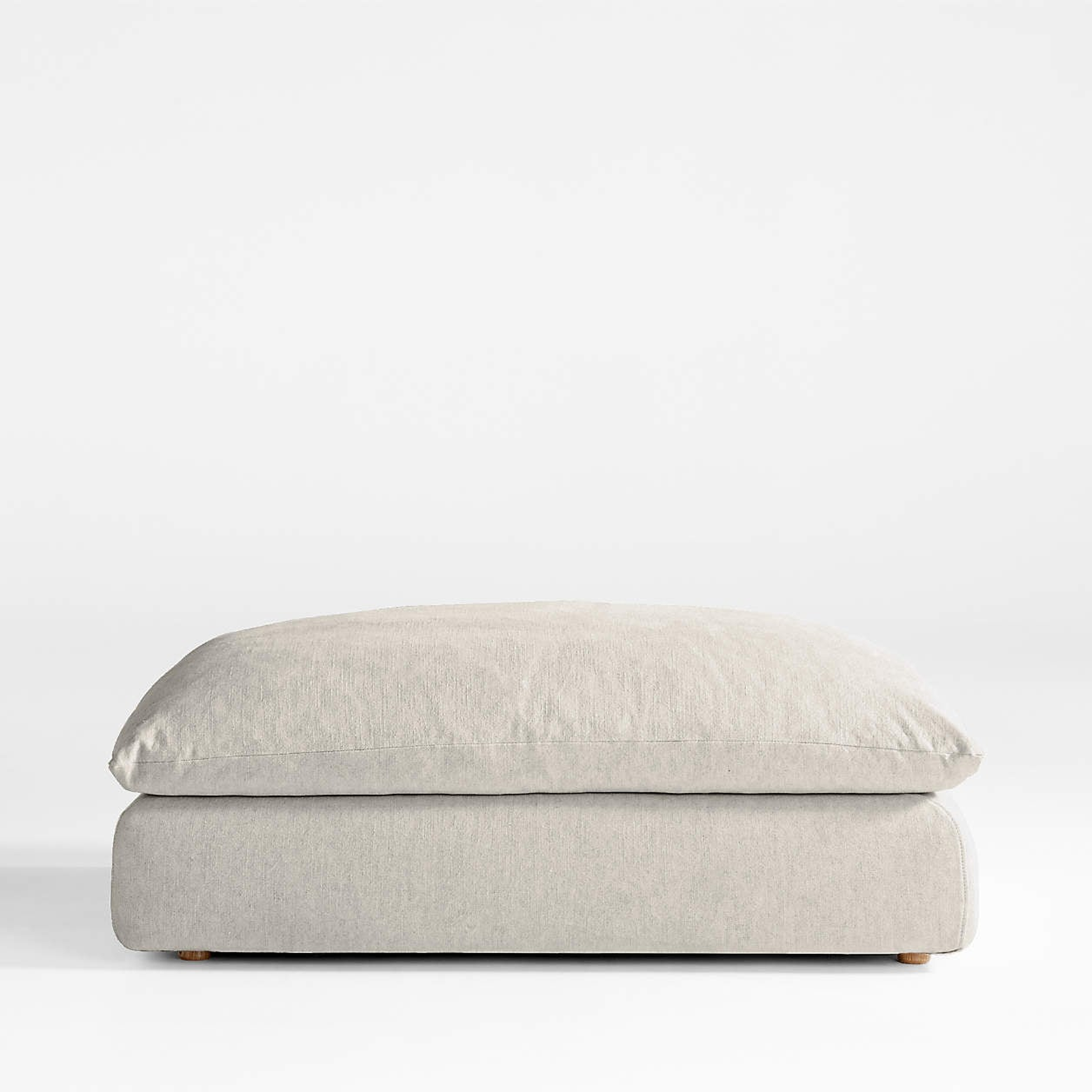 Unwind Slipcovered Ottoman - Crate and Barrel