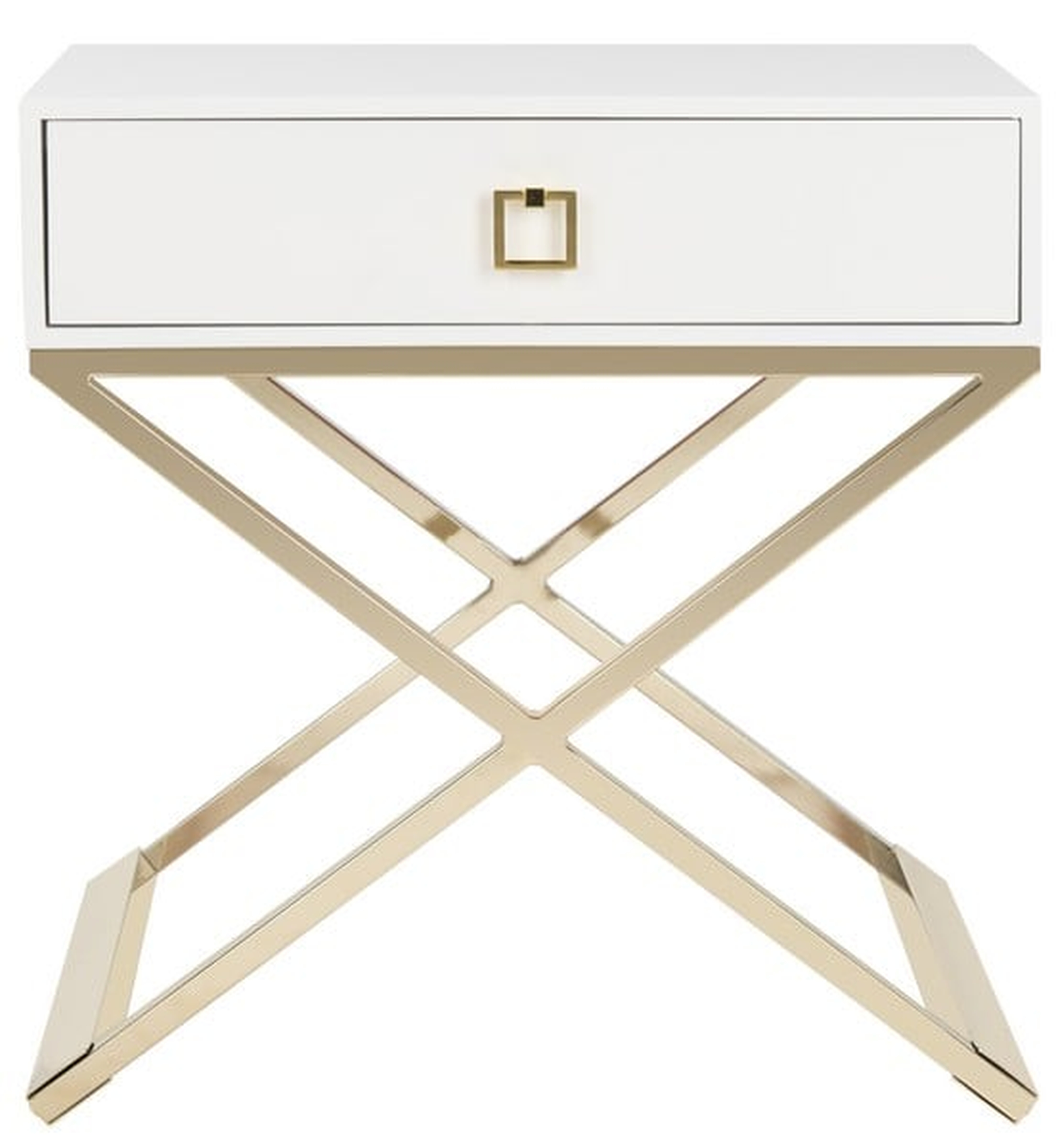 Zarina Side Table - White - Safavieh - Safavieh