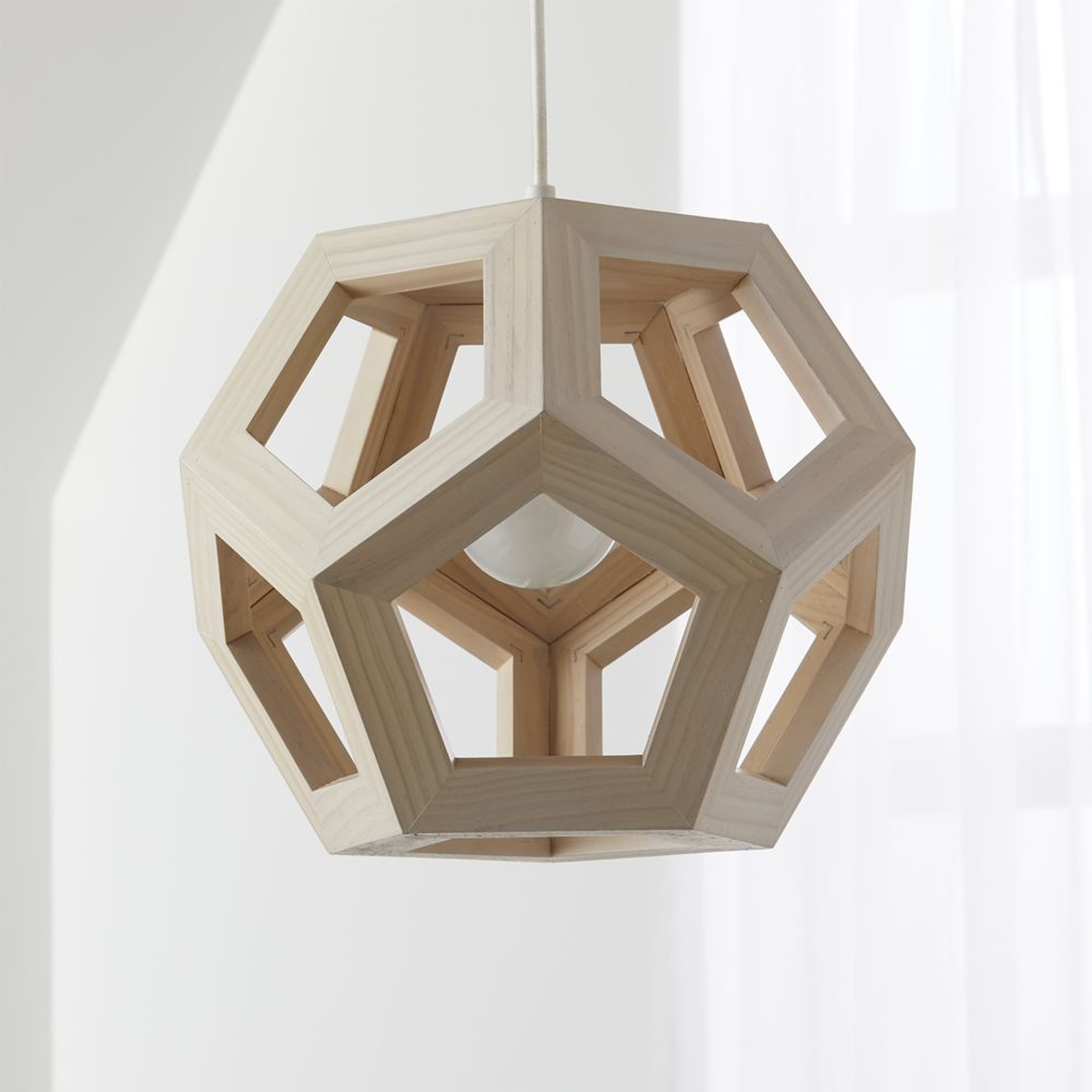Wood Geometric Pendant Light - Crate and Barrel