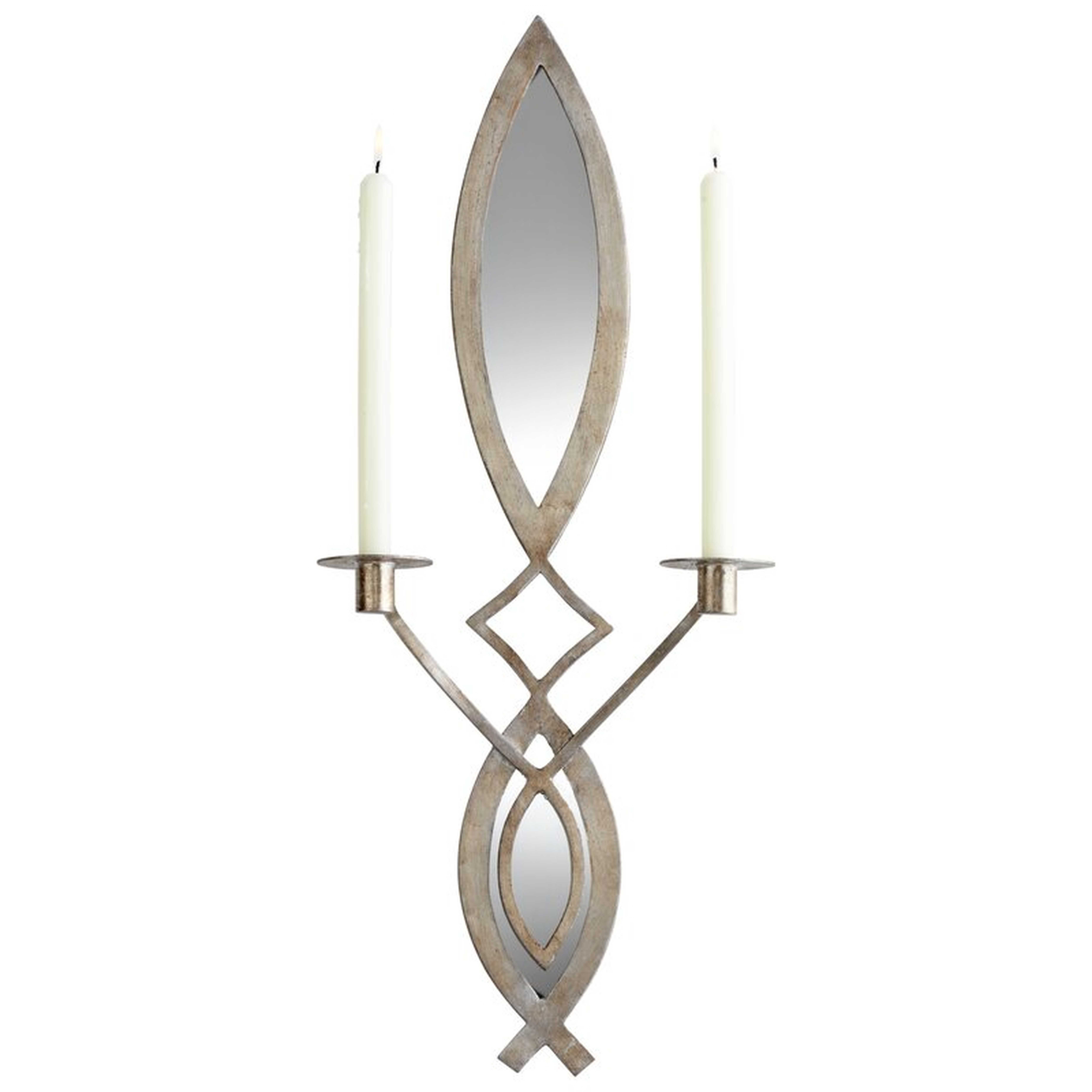 Exclamation 28" Iron Wall Sconce with Candle Included - Wayfair