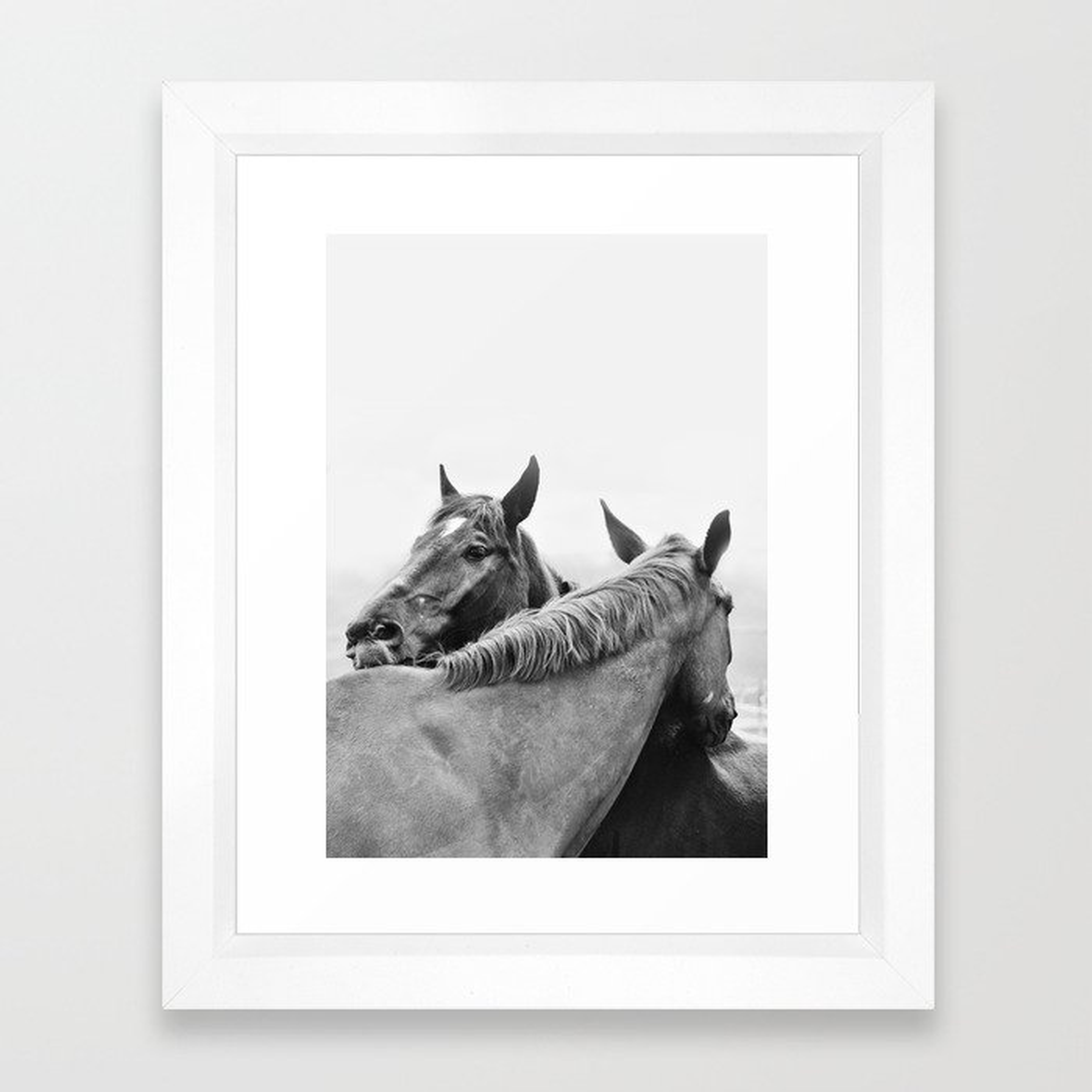 Two Horses Framed Art Print - Society6