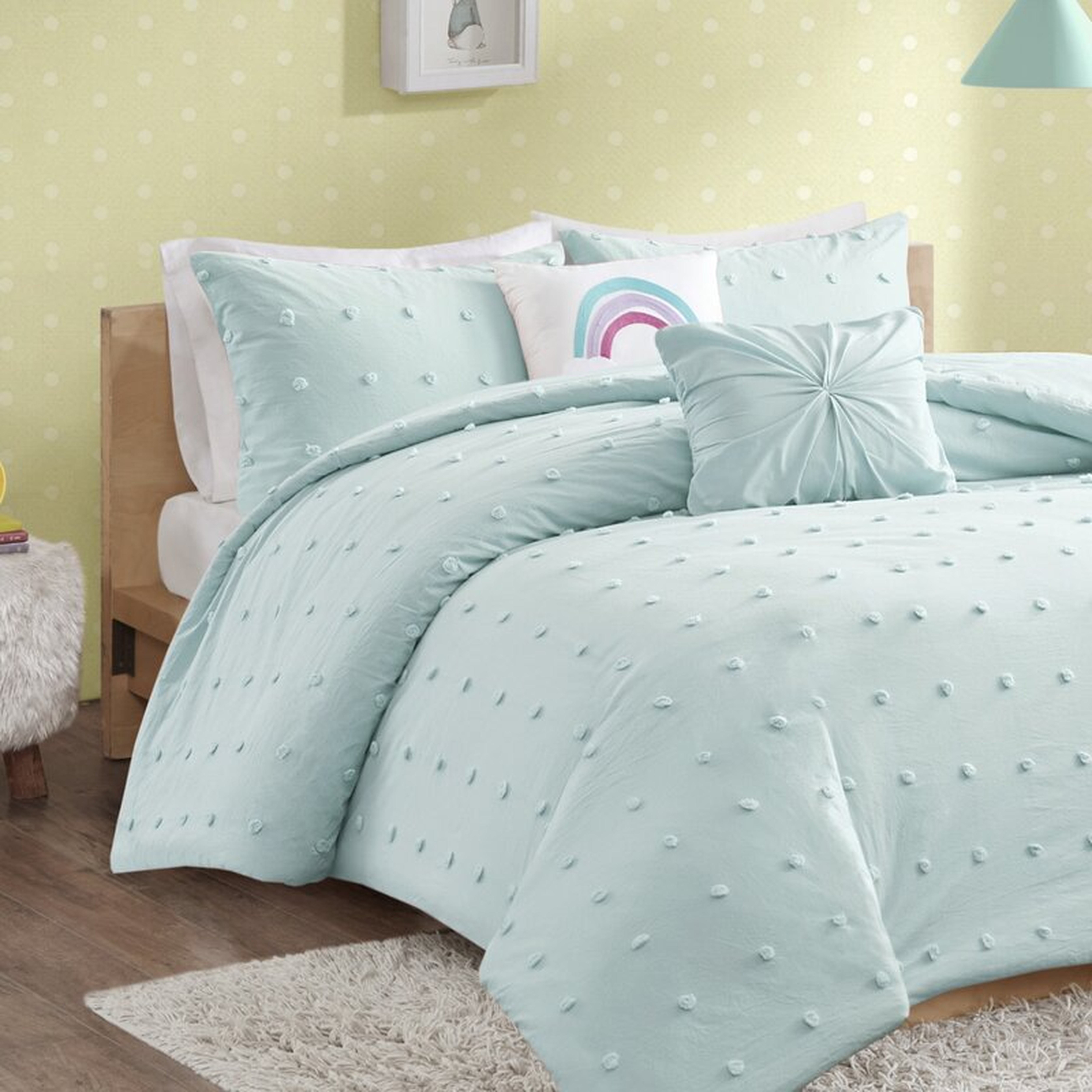 Littlehampt Cotton Jacquard Pom Pom Comforter Set - Wayfair