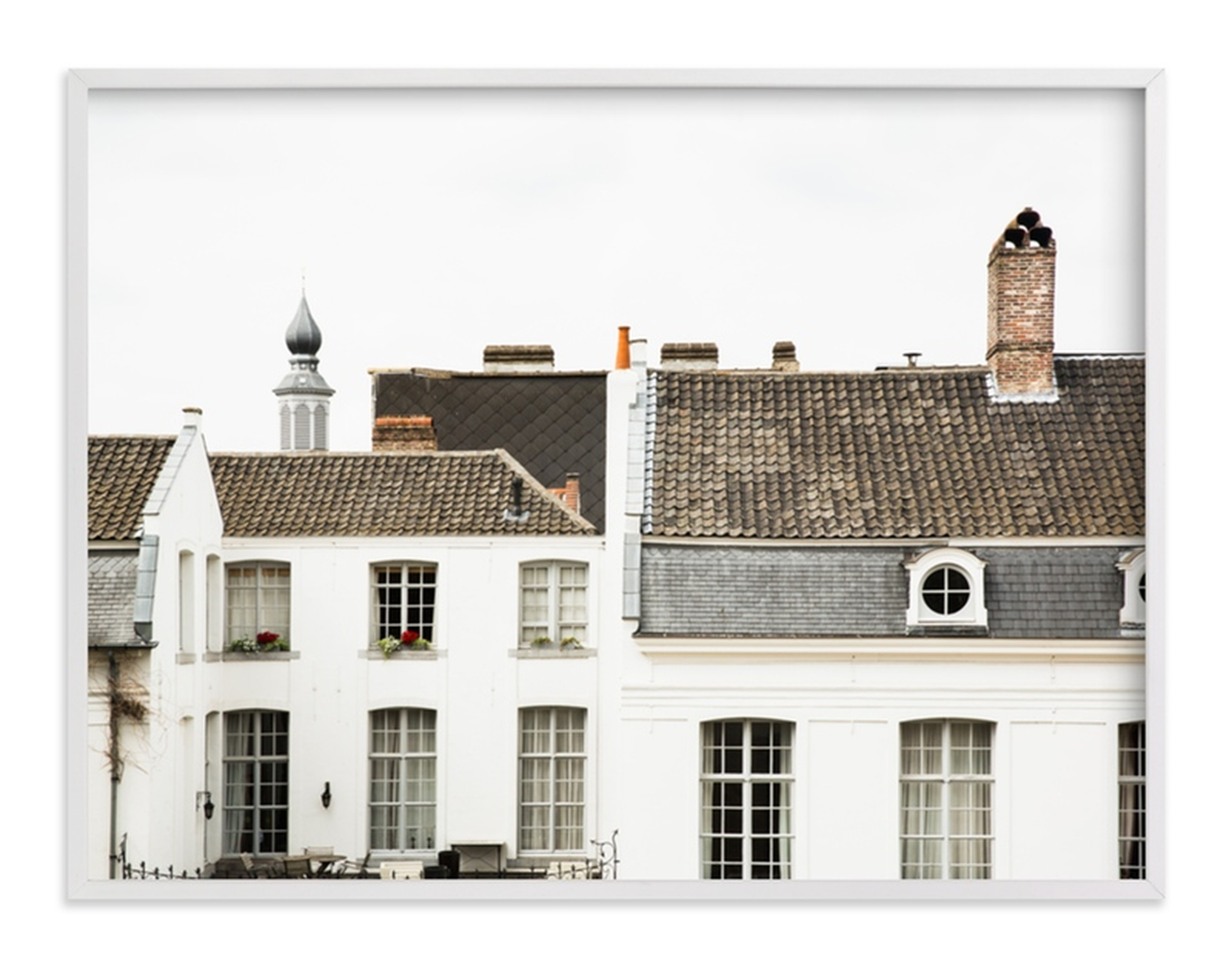 ghent  - 40x30 - white wood frame - Minted