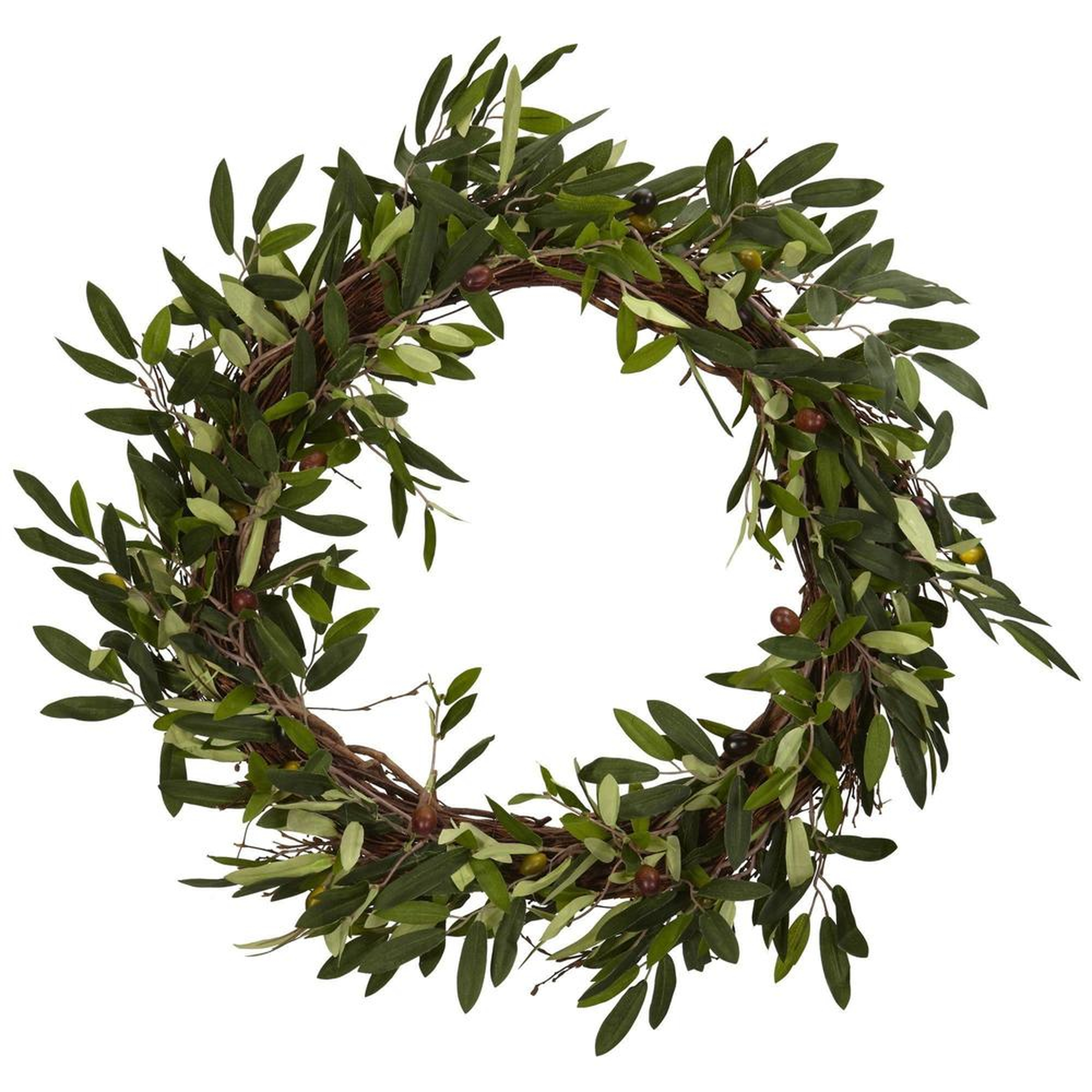 Faux Olive Wreath, 20" - Fiddle + Bloom