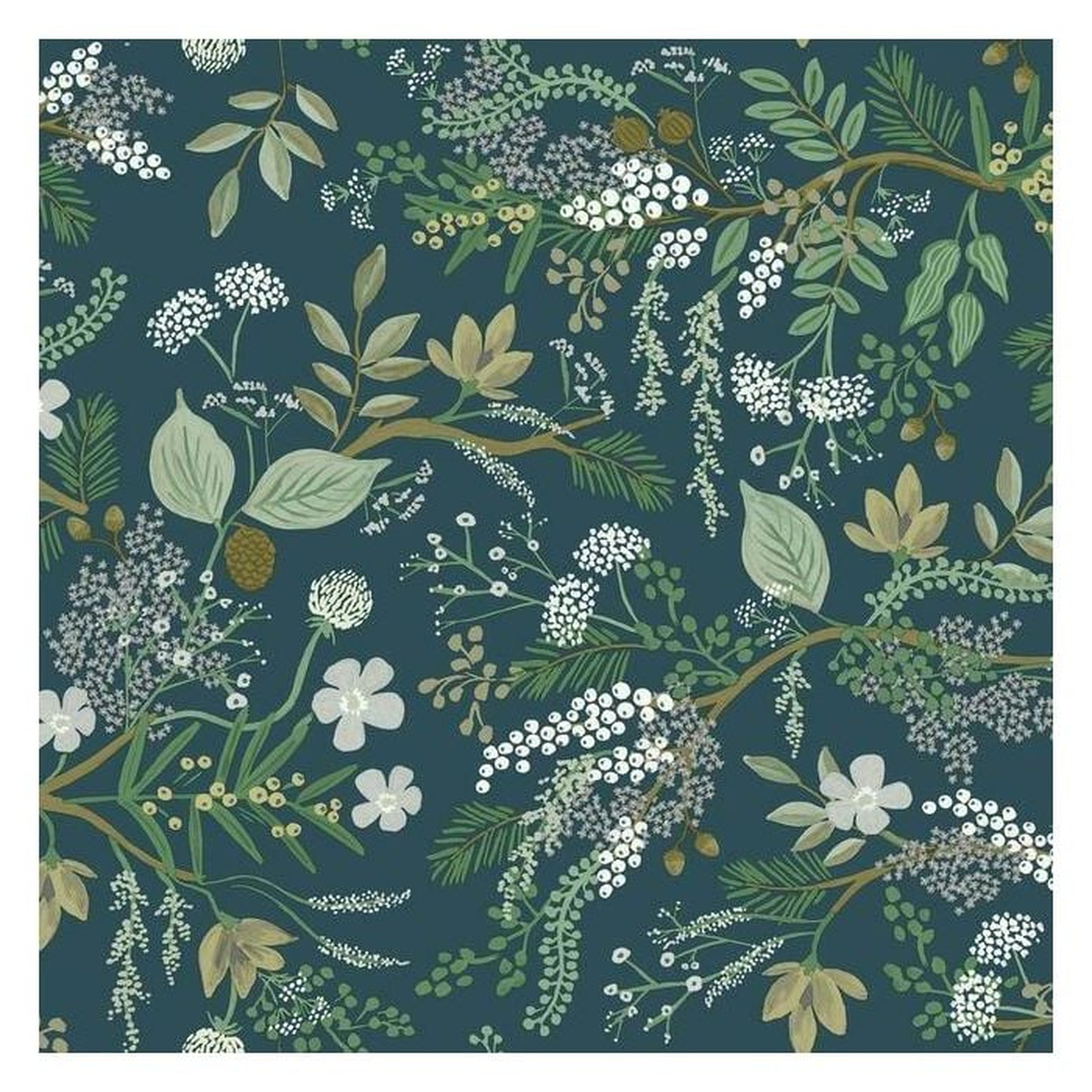 Juniper Forest Wallpaper-Blue - York Wallcoverings
