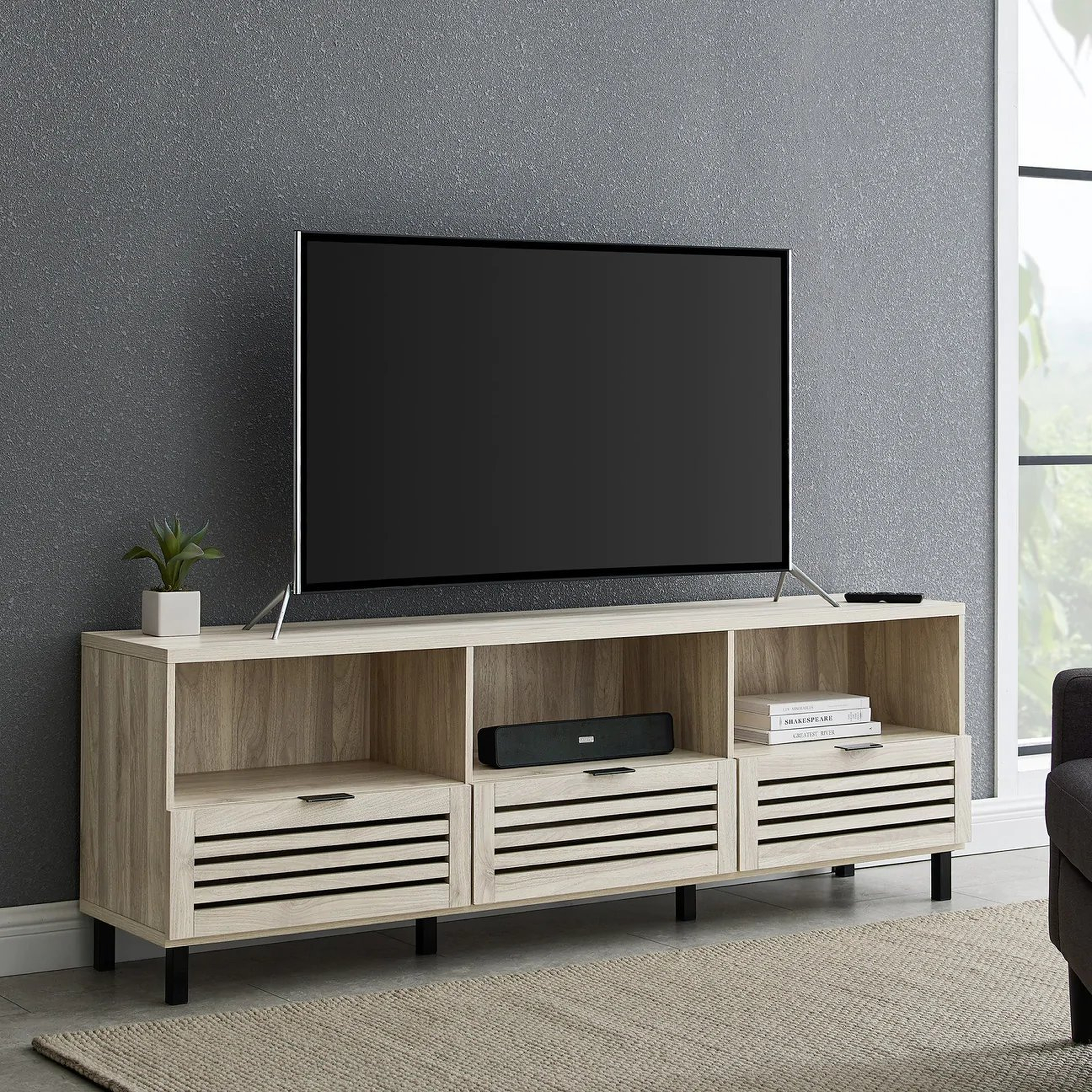 70" Modern TV Stand - Birch - Walker Edison