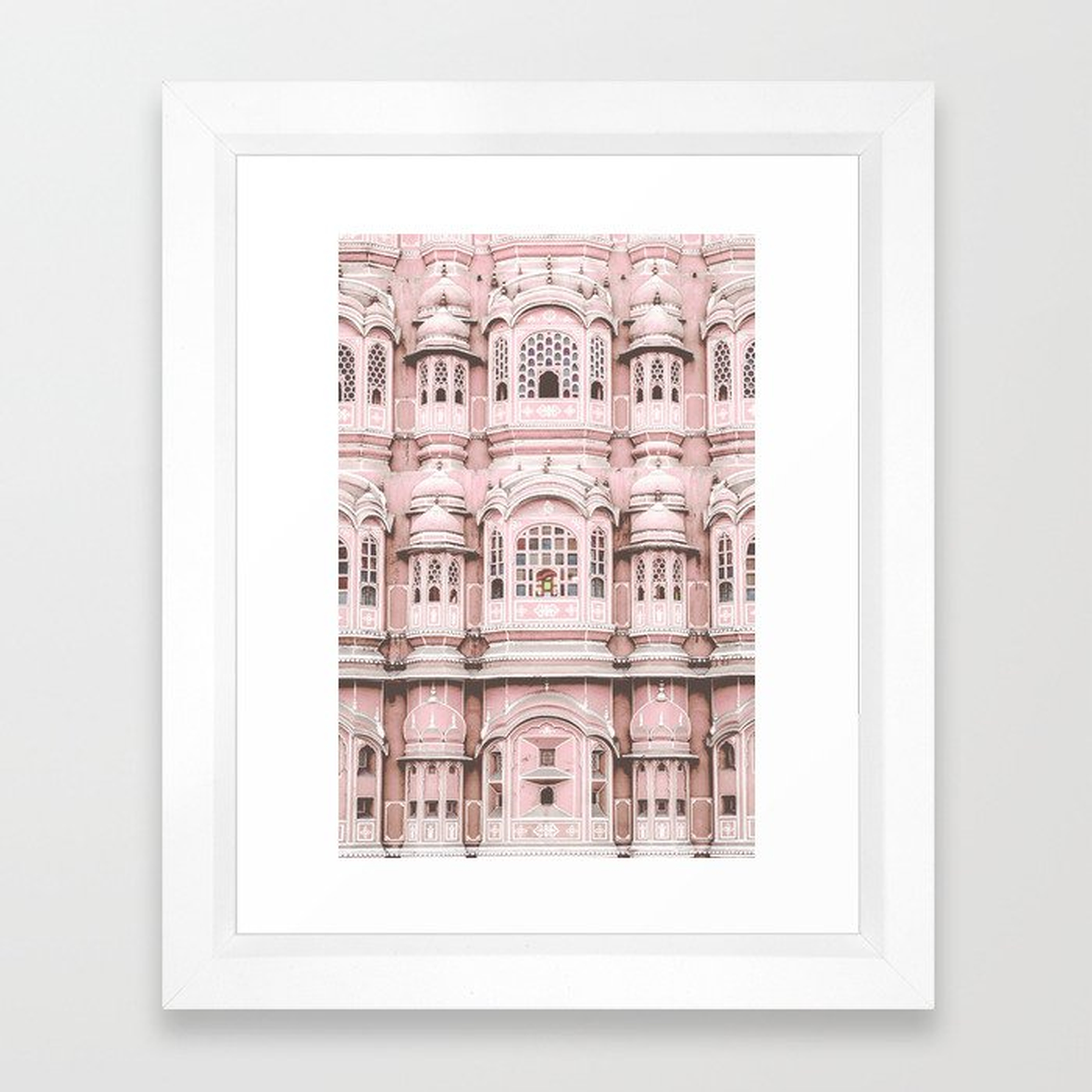 Hawa Mahal Pink Palace Framed Art Print - Society6