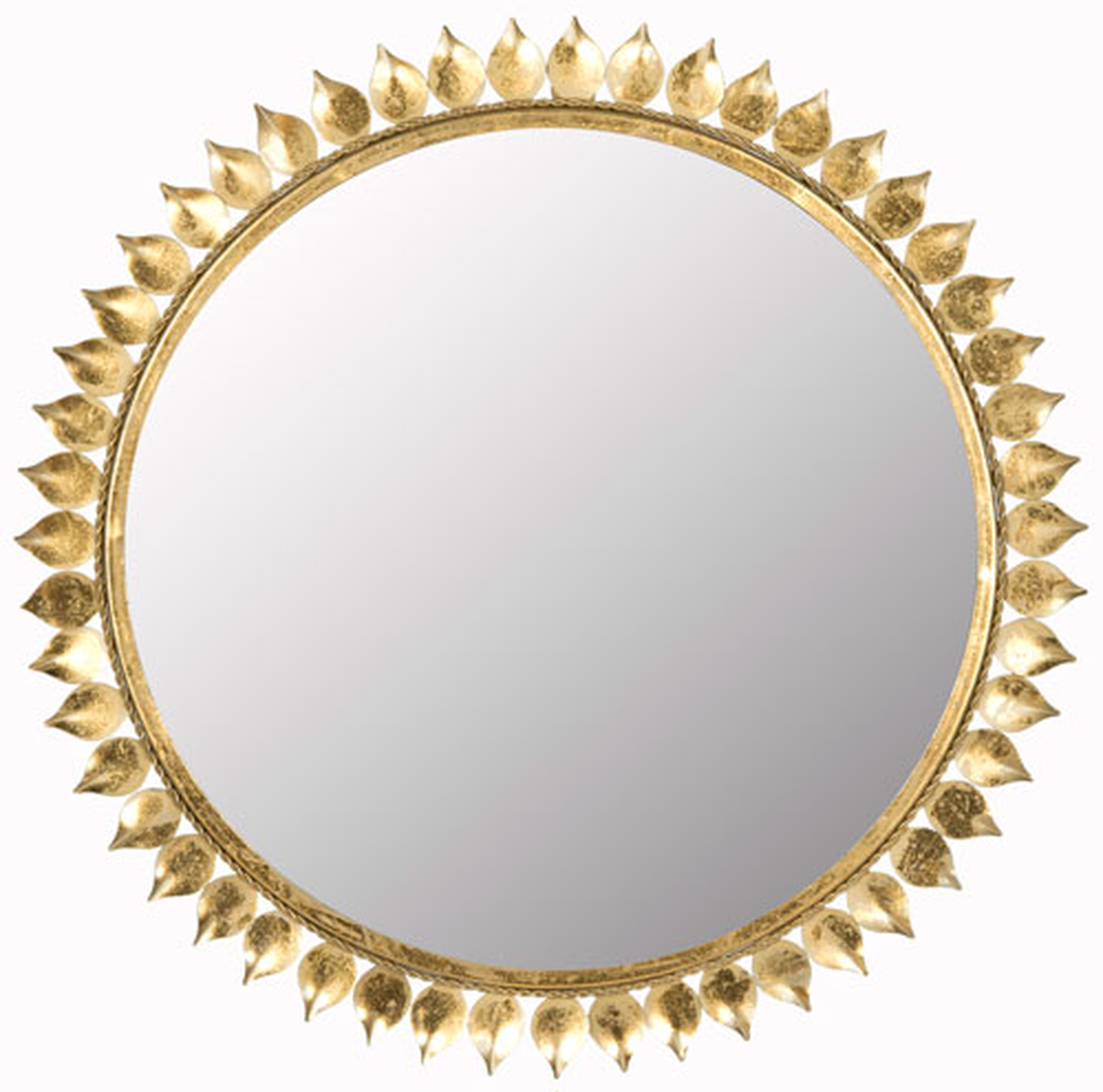 Leaf Crown Sunburst Mirror - Antique Gold - Arlo Home - Arlo Home