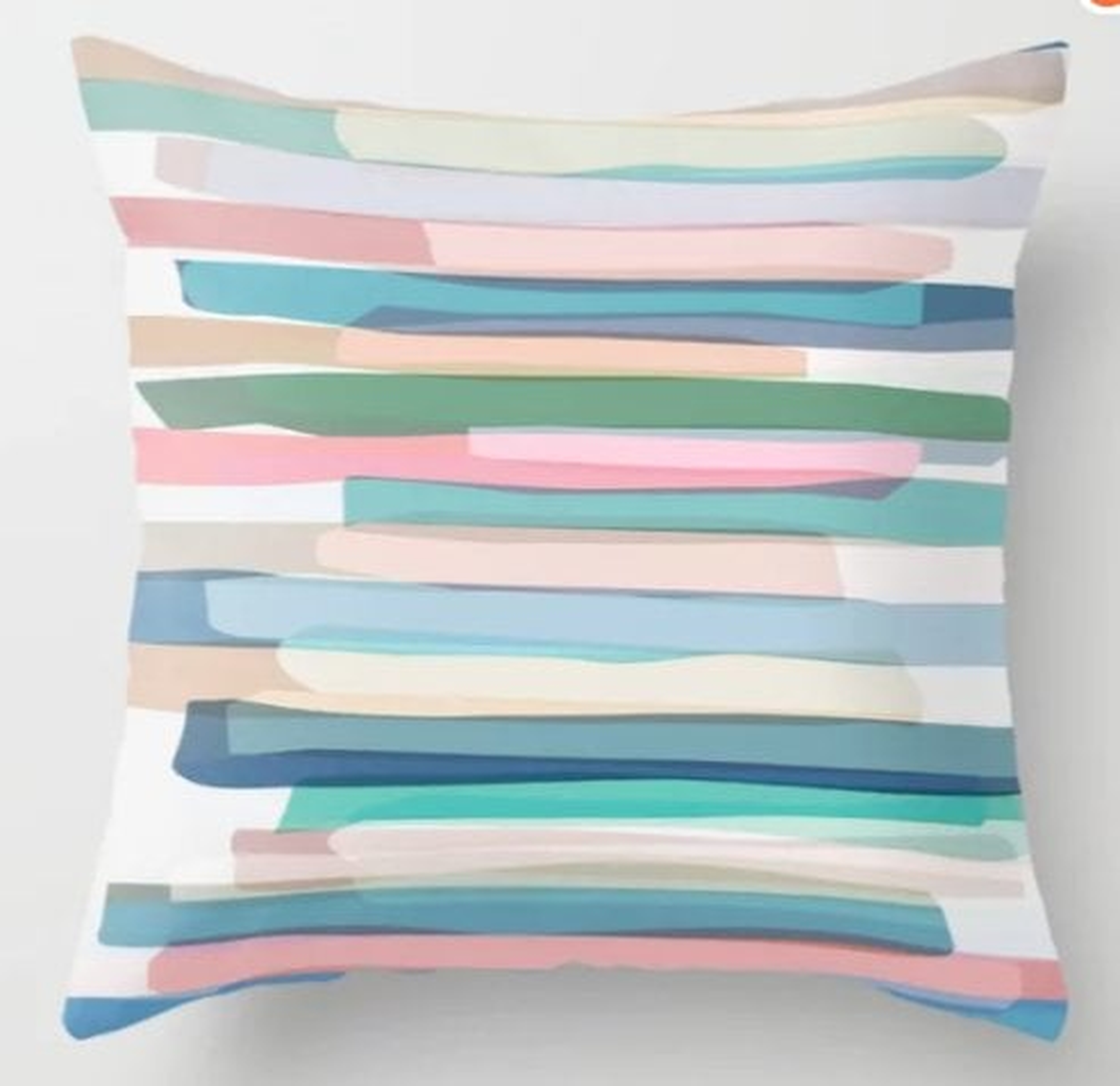 Pastel Stripes 1 Throw Pillow with insert--indoor - Society6