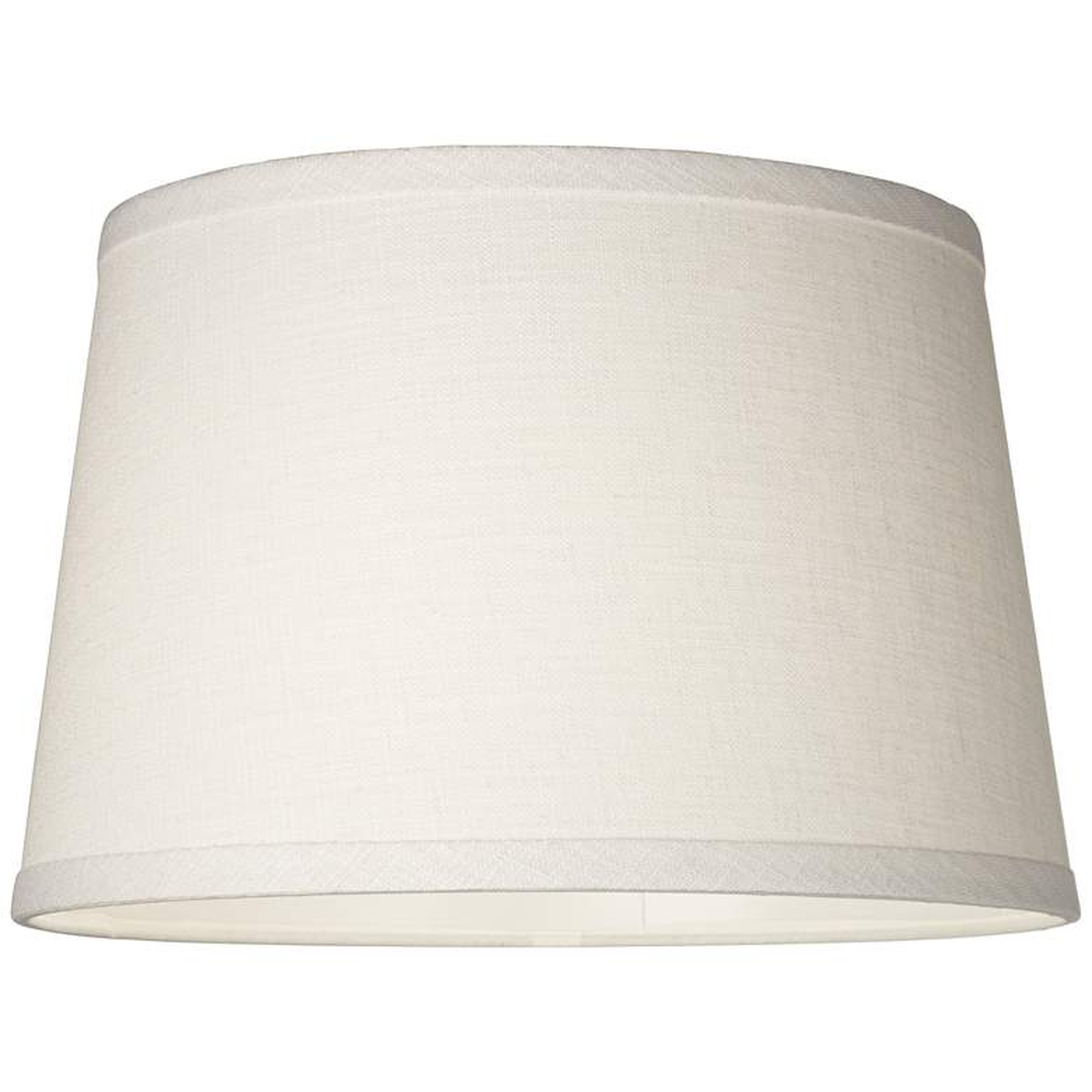 White Linen Drum Lamp Shade 10x12x8 (Spider) - Style # 35H43 - Lamps Plus