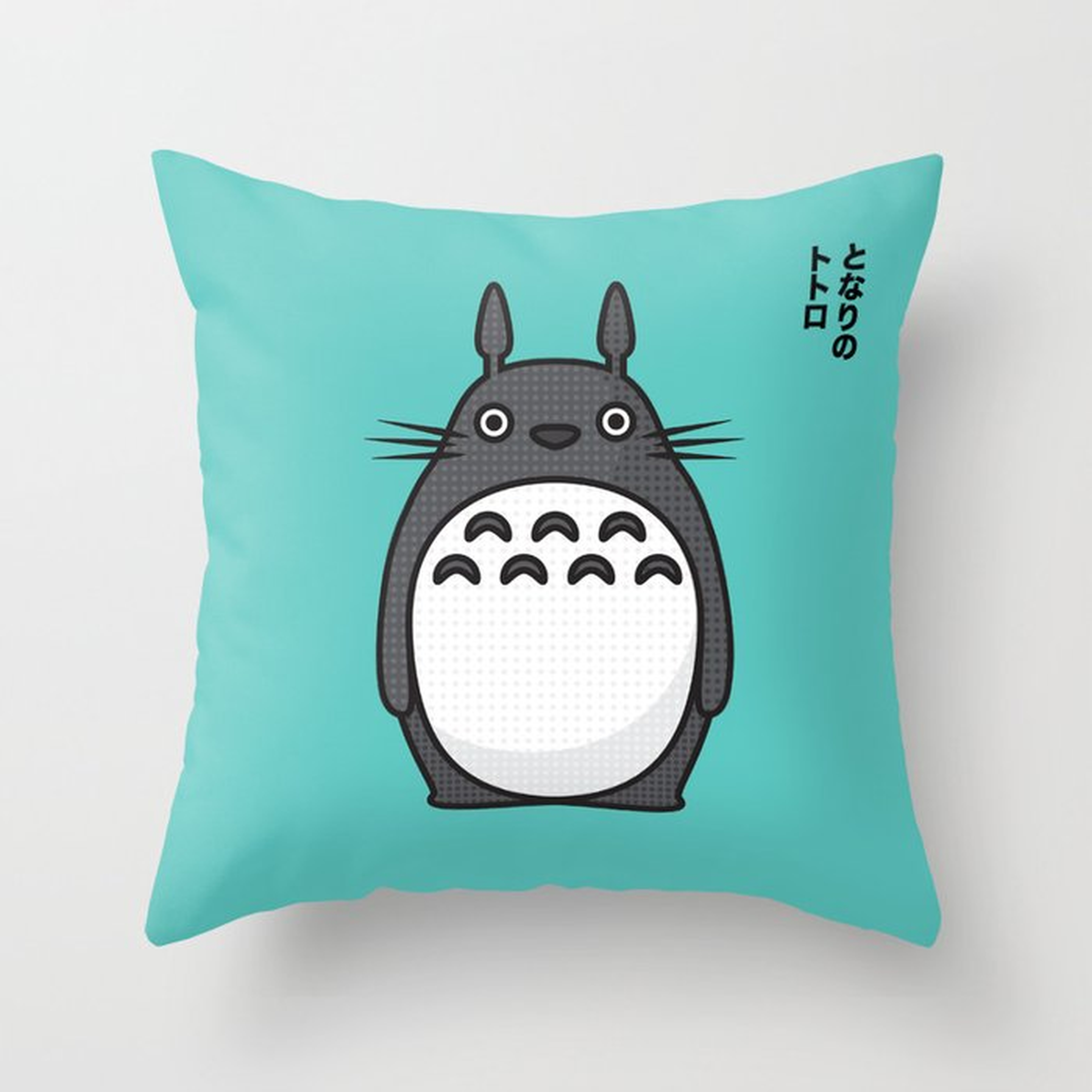 Totoro Pop Art - Blue Version Throw Pillow 16x16 w/ insert - Society6