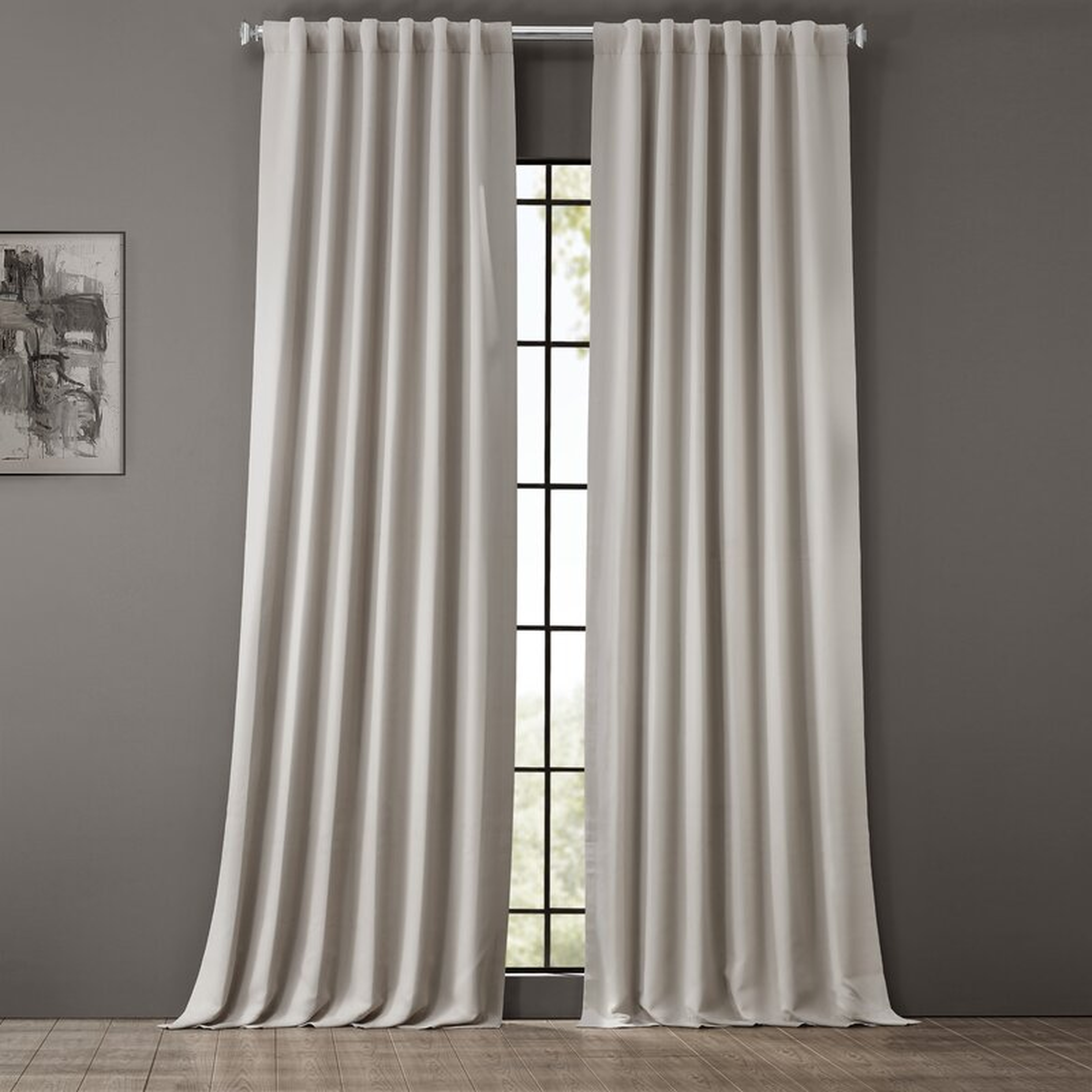 Betria Solid Color Room Darkening Rod Pocket Curtain Panels (Set of 2) - Wayfair