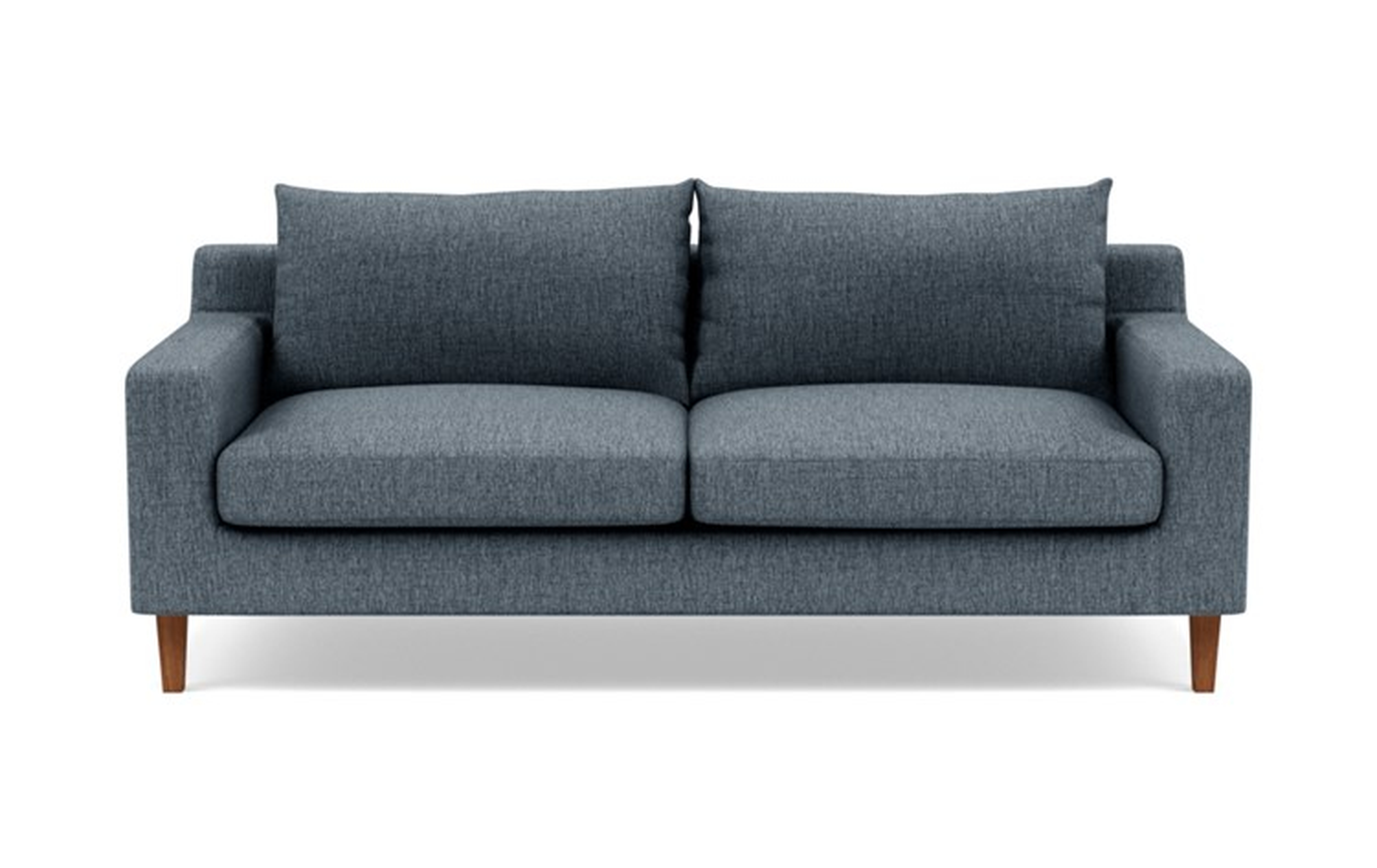 Sloan Sofa in Rain Fabric with Oiled Walnut Leg- 75" - Interior Define