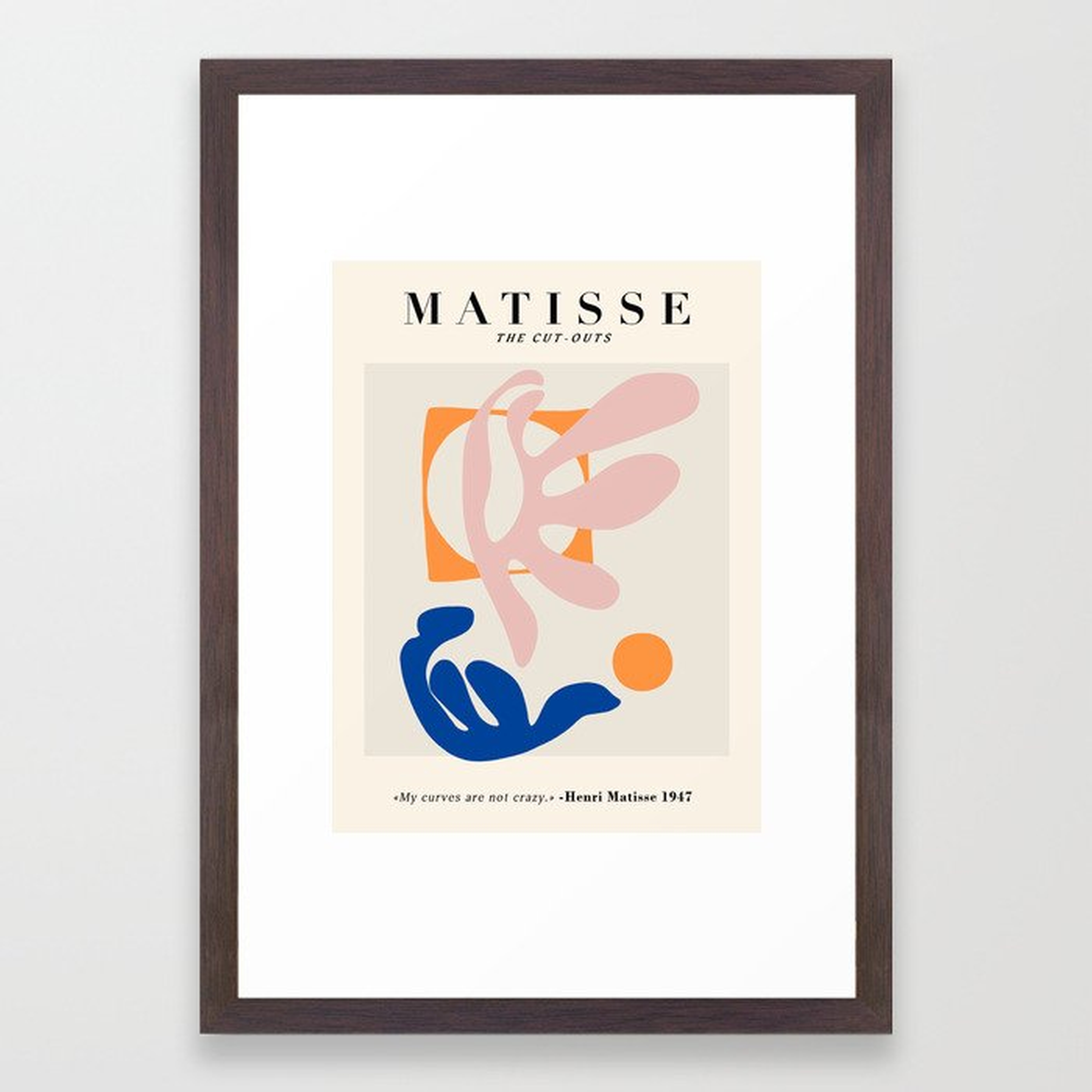Exhibition poster Henri Matisse. Framed Art Print - Society6