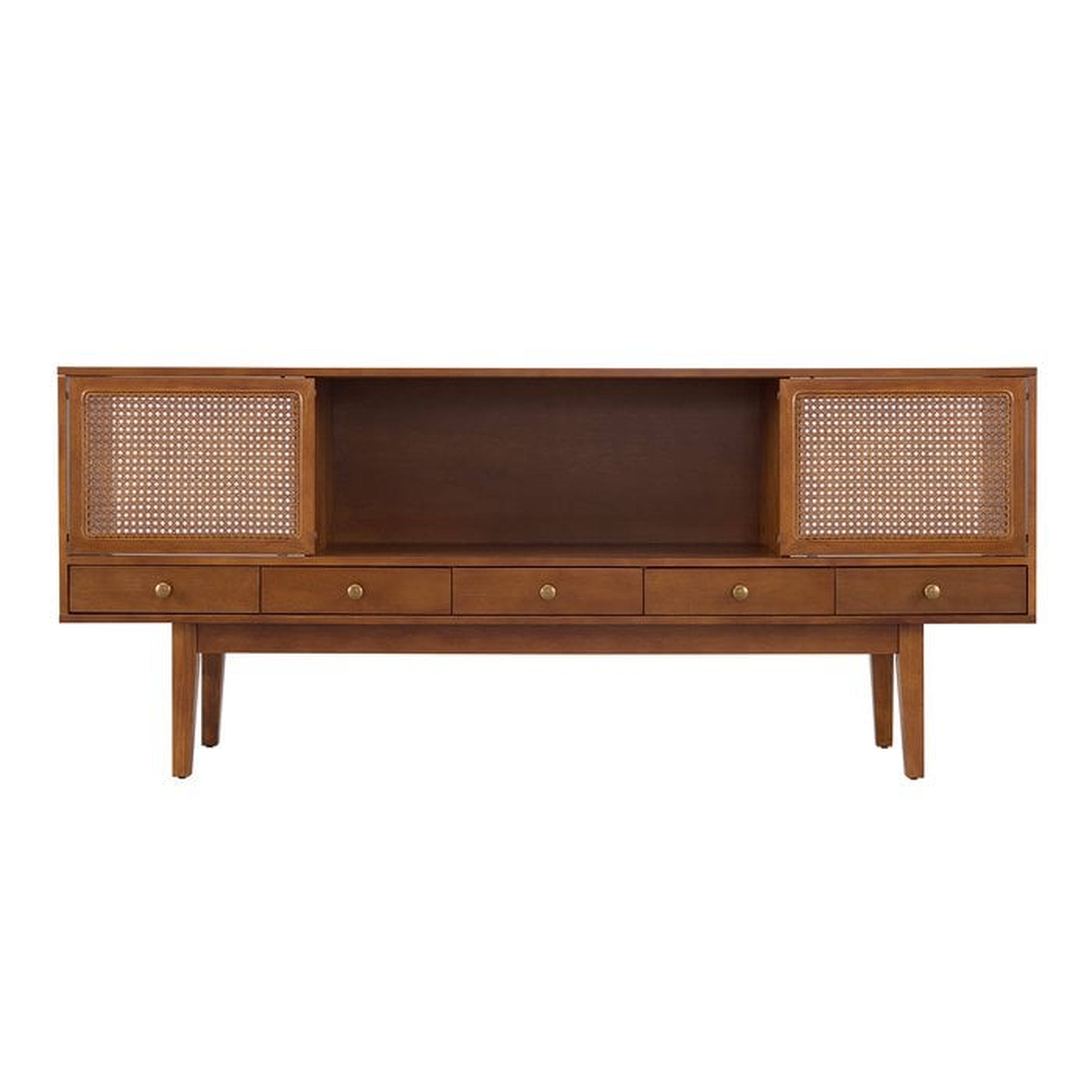 George Oliver Dwight TV Stand for TVs up to 70" in Dark Tobacco - Wayfair