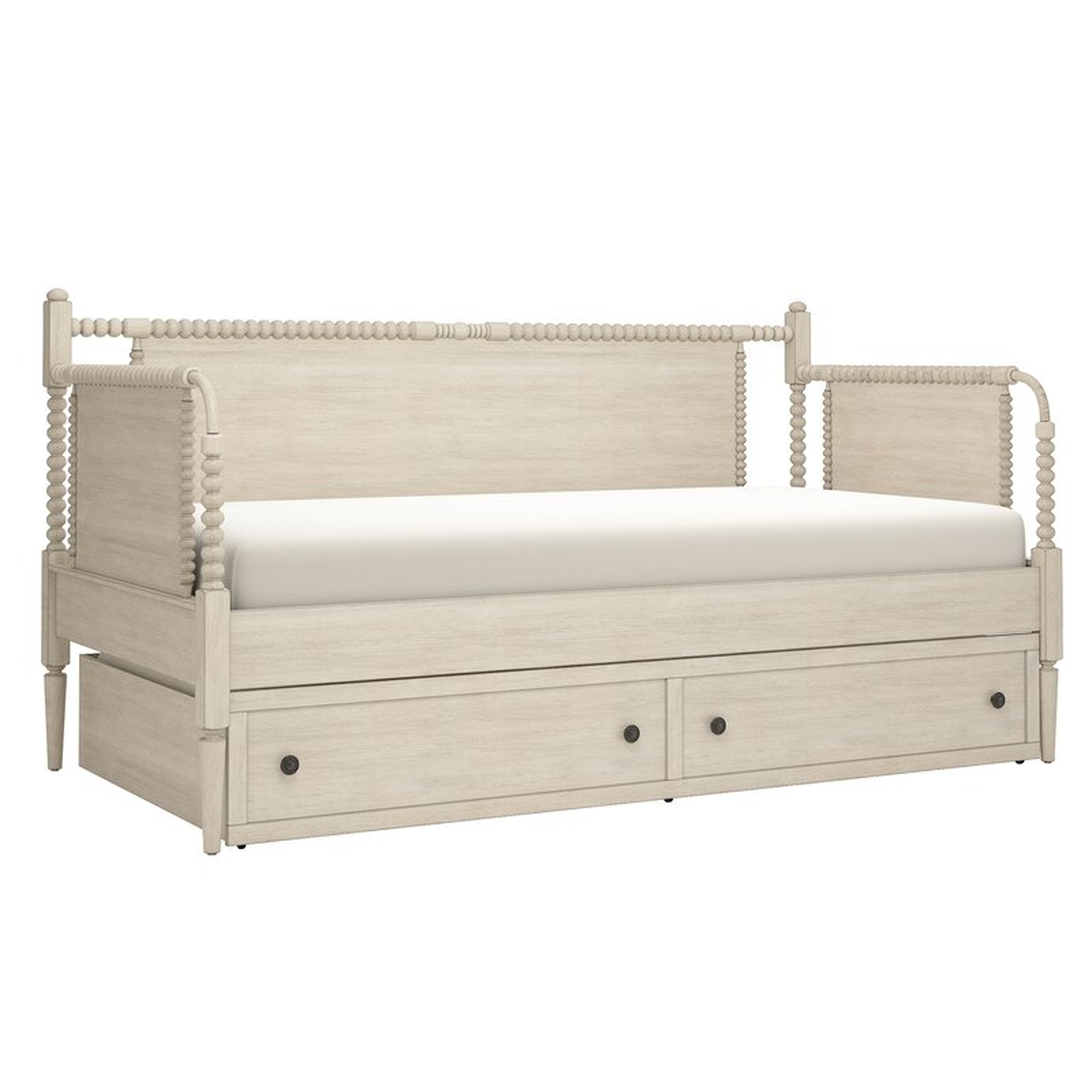 Chingford Daybed with Trundle  - Washed White - Wayfair