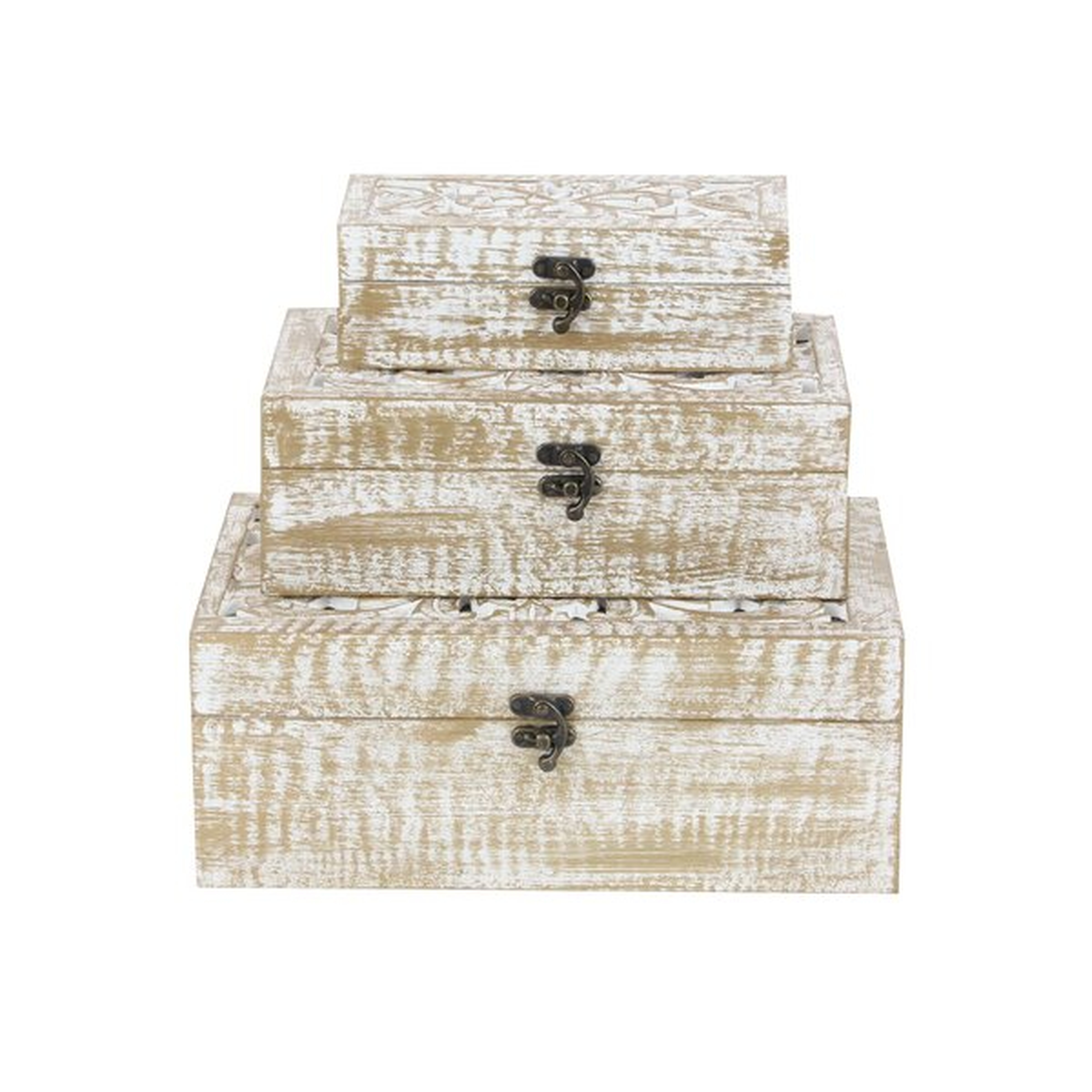 Heins Wood Carved 3 Piece Decorative Box Set See More from Union Rustic Shop - Wayfair