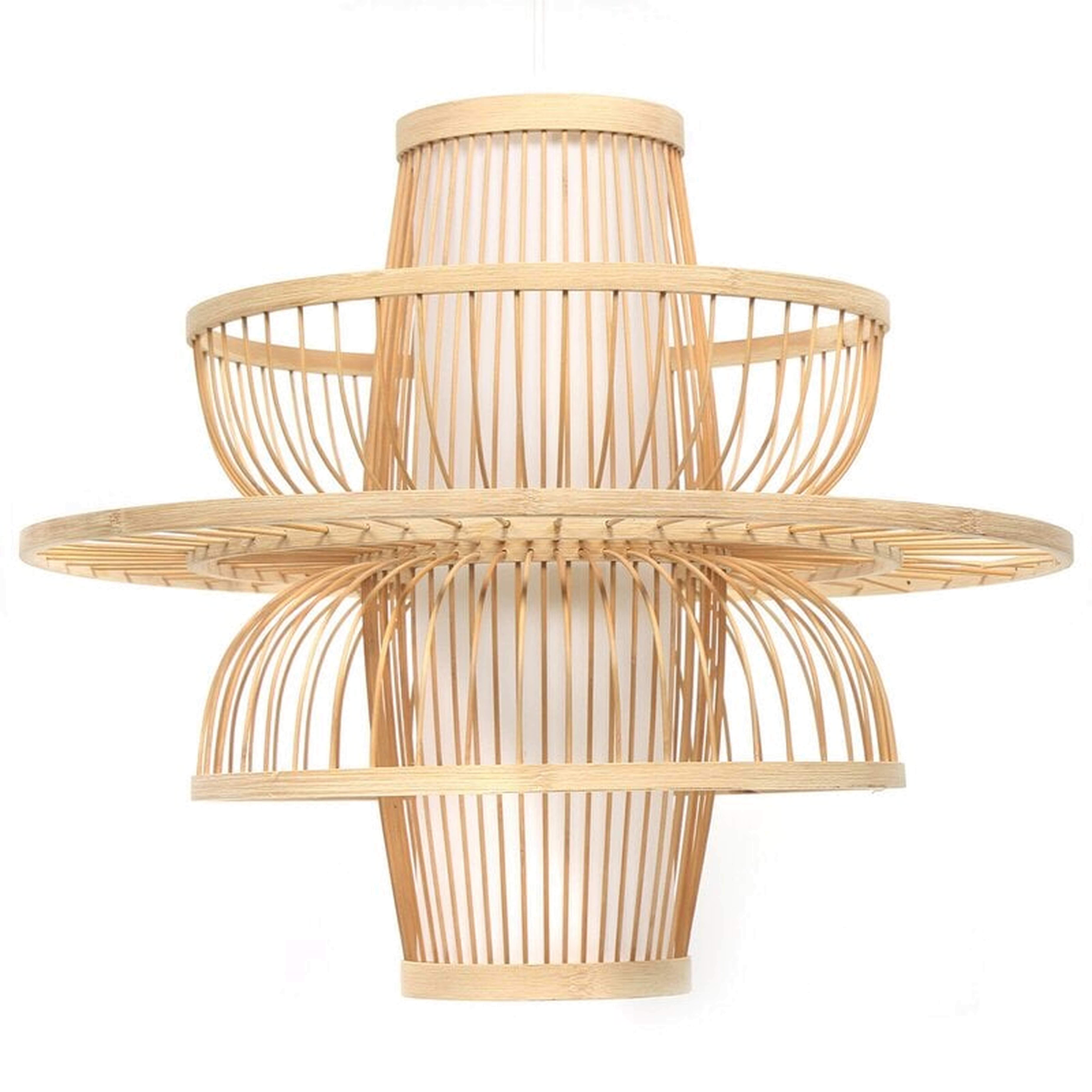 Retro Ceiling Light Bamboo Wicker Rattan Chandelier - Wayfair