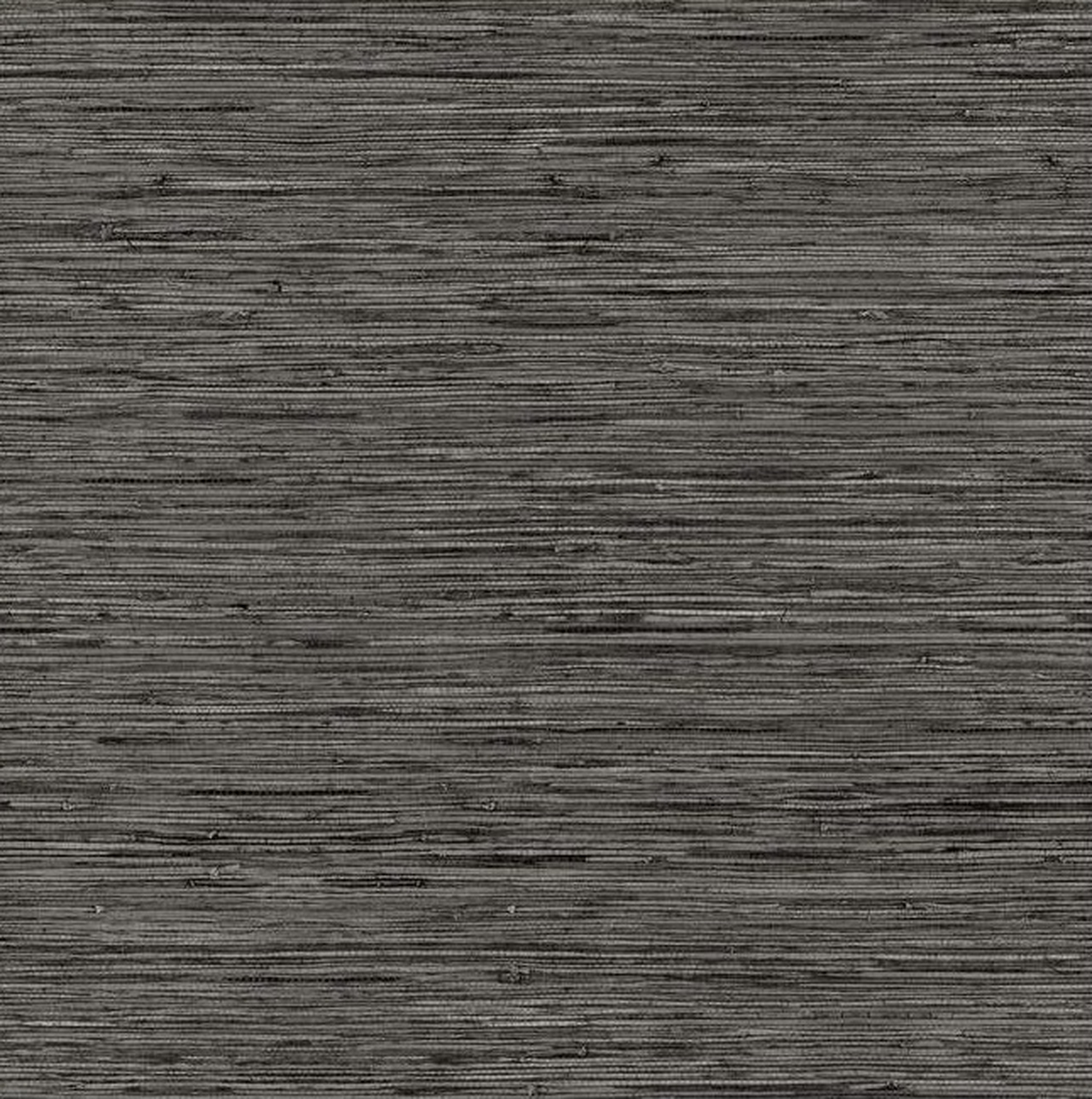 Faux Grasscloth Peel and Stick Wallpaper, Dark Gray - York Wallcoverings
