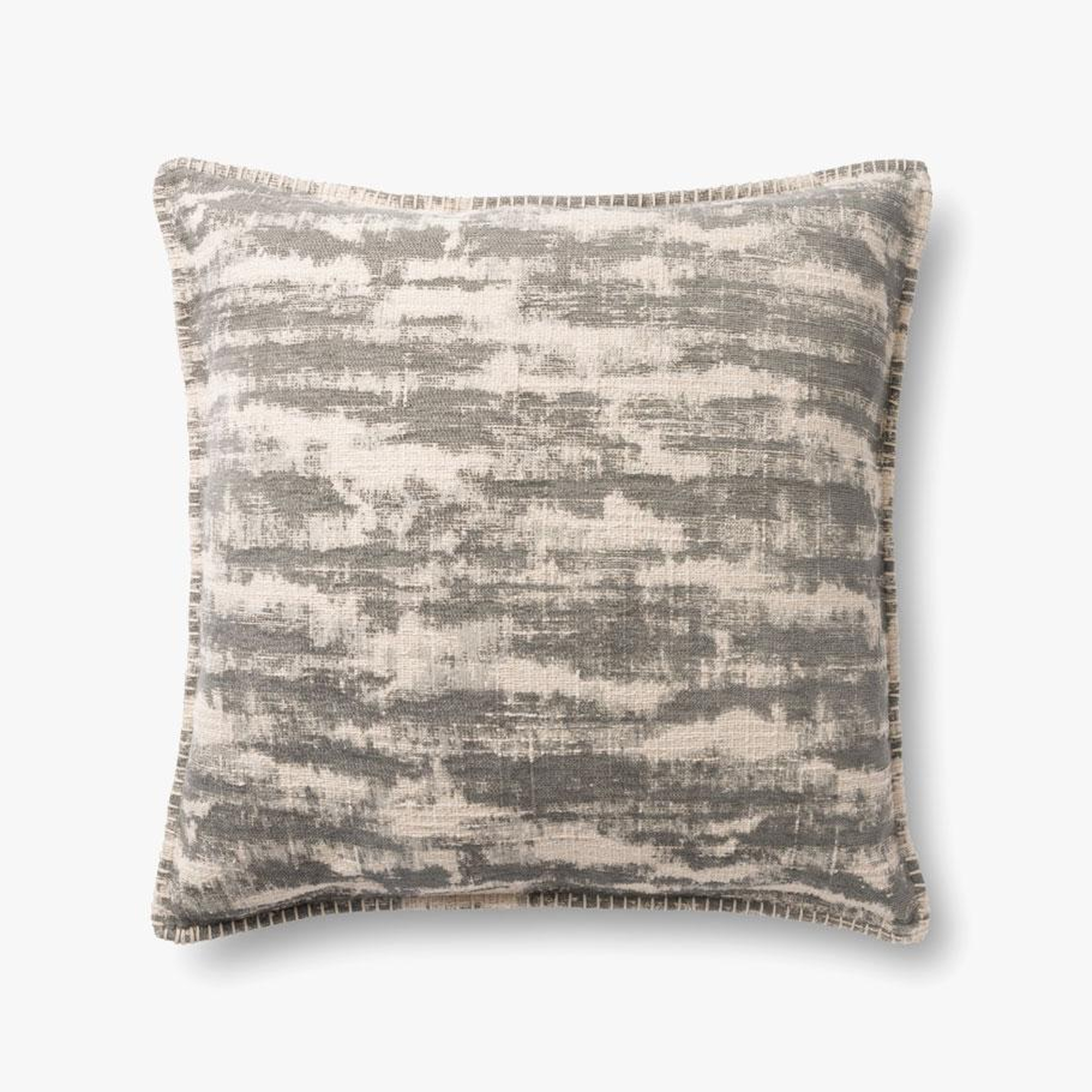 P0891 Grey Pillow / 22" x 22" - cover only - Loma Threads