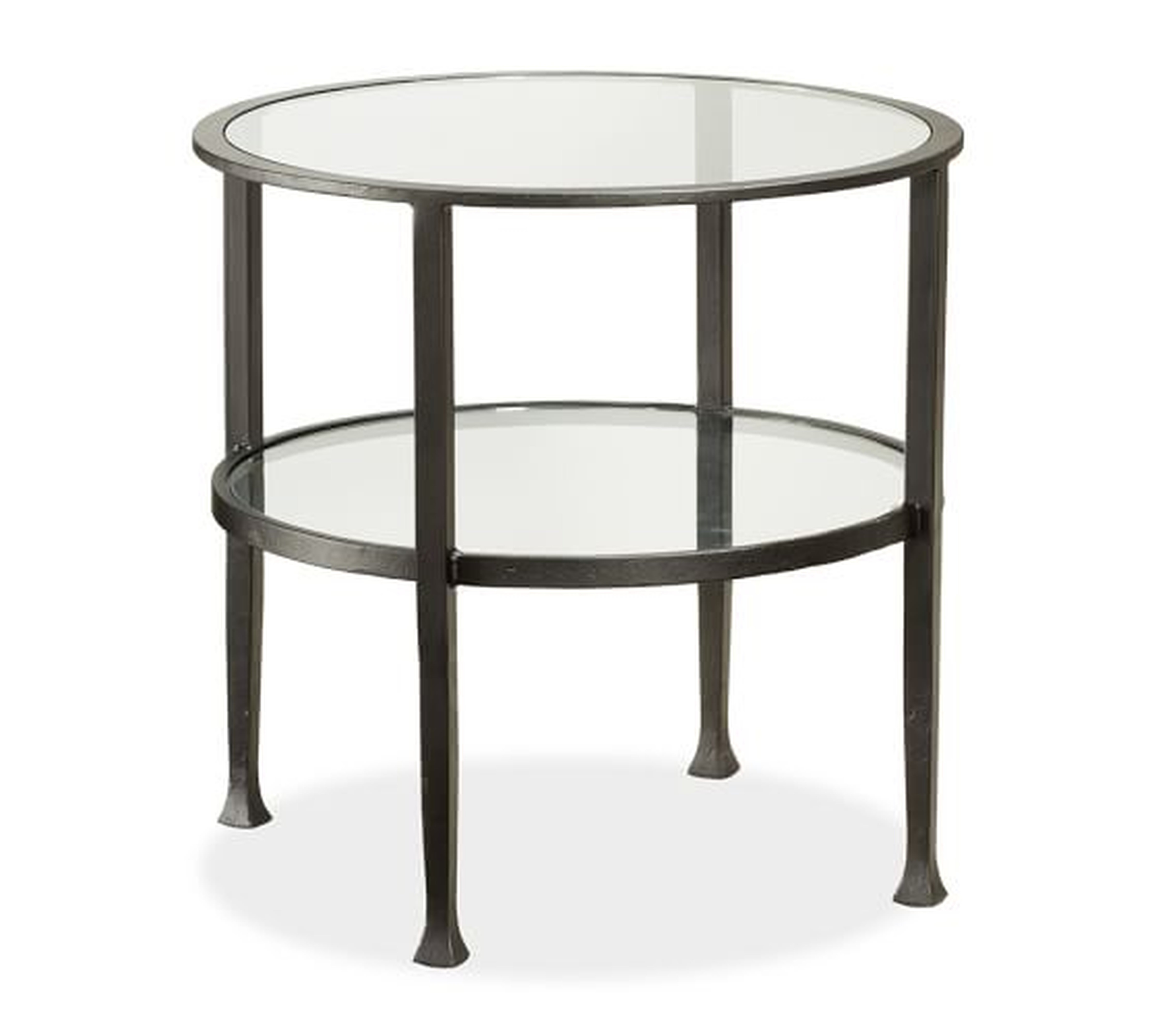 TANNER ROUND SIDE TABLE - BRONZE FINISH - Pottery Barn
