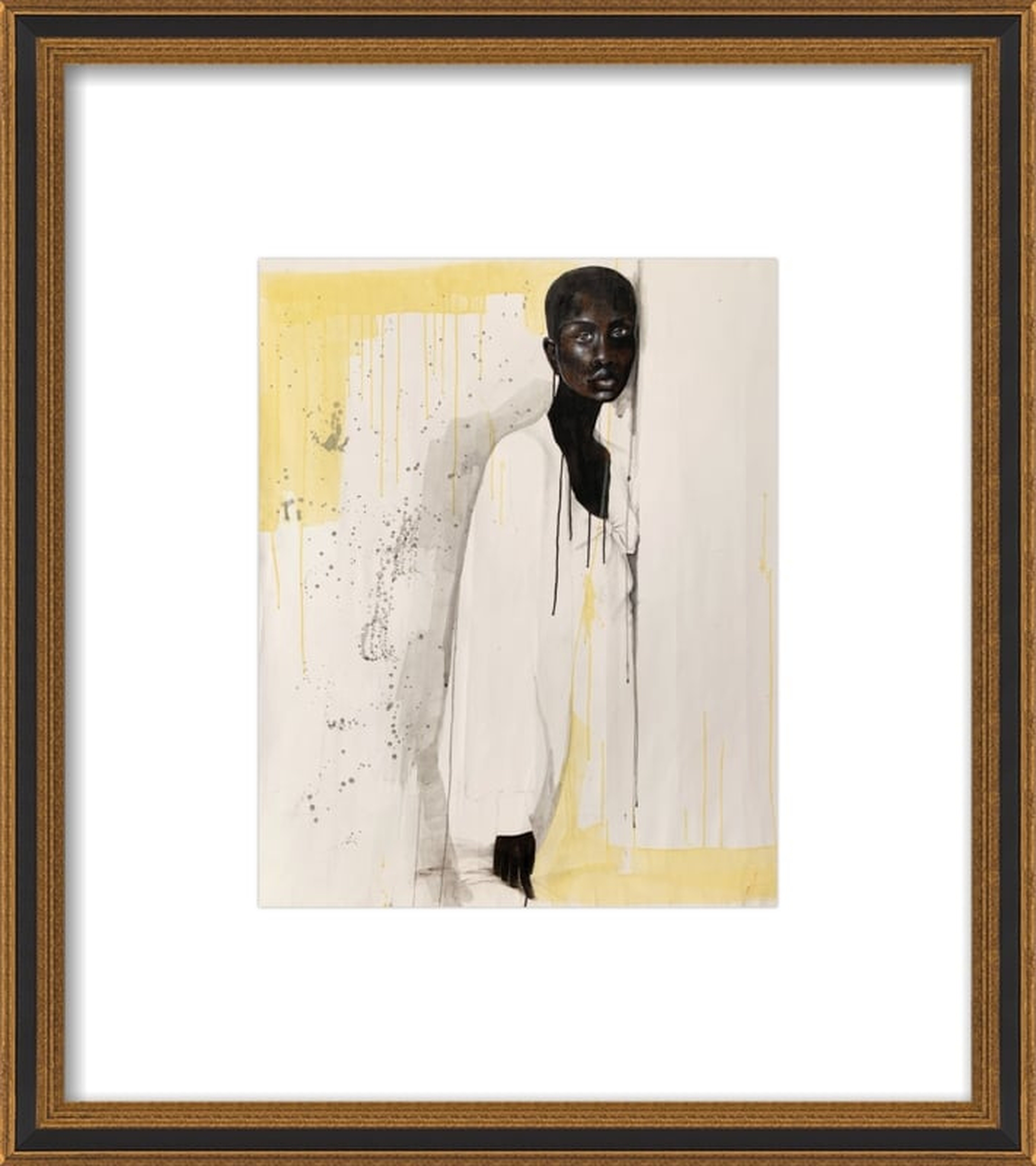 Black and Yellow, Framed Print, 15.5" x 17.5" - Artfully Walls