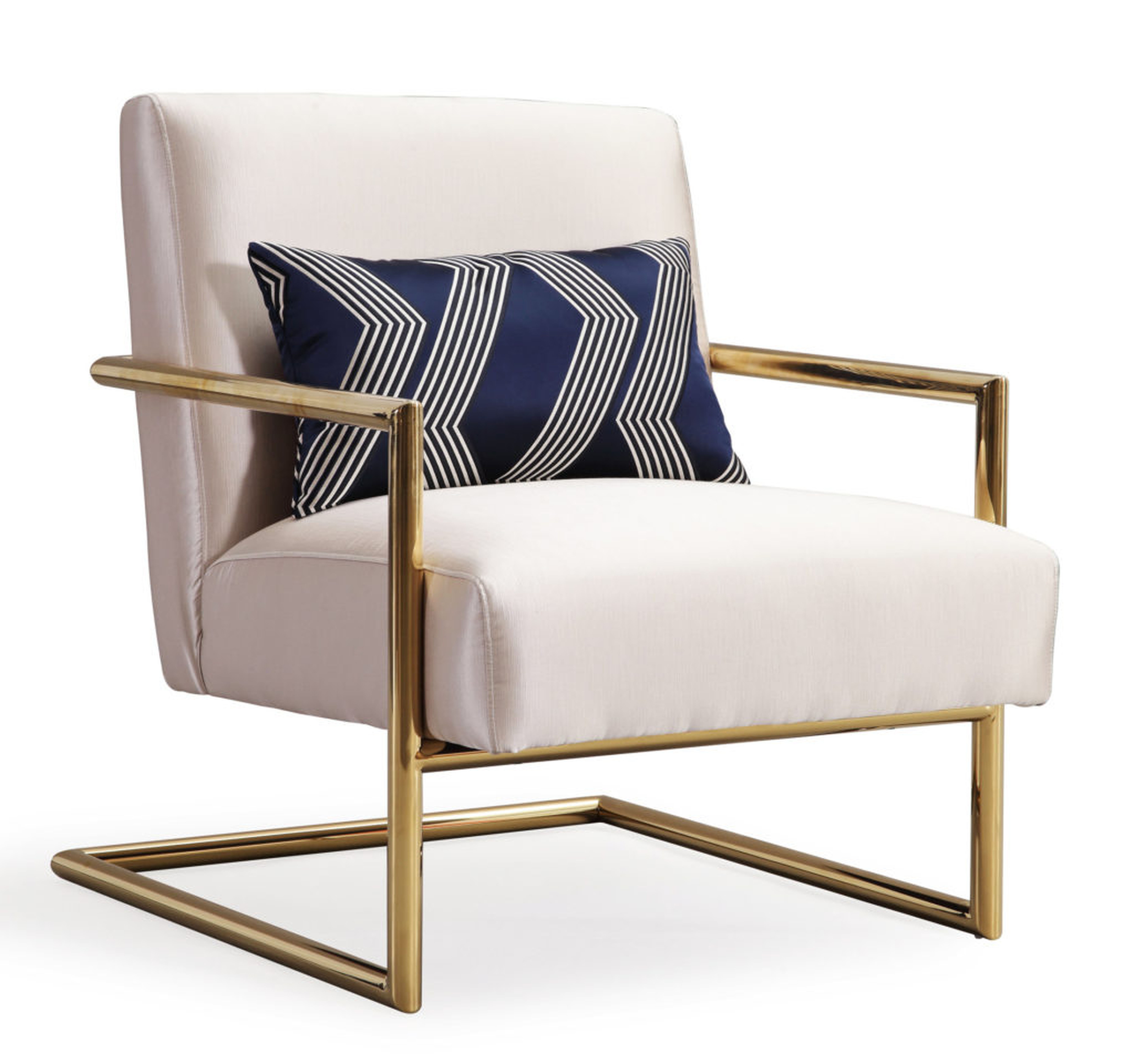 Lyla Beige Linen Chair / Beige - Maren Home