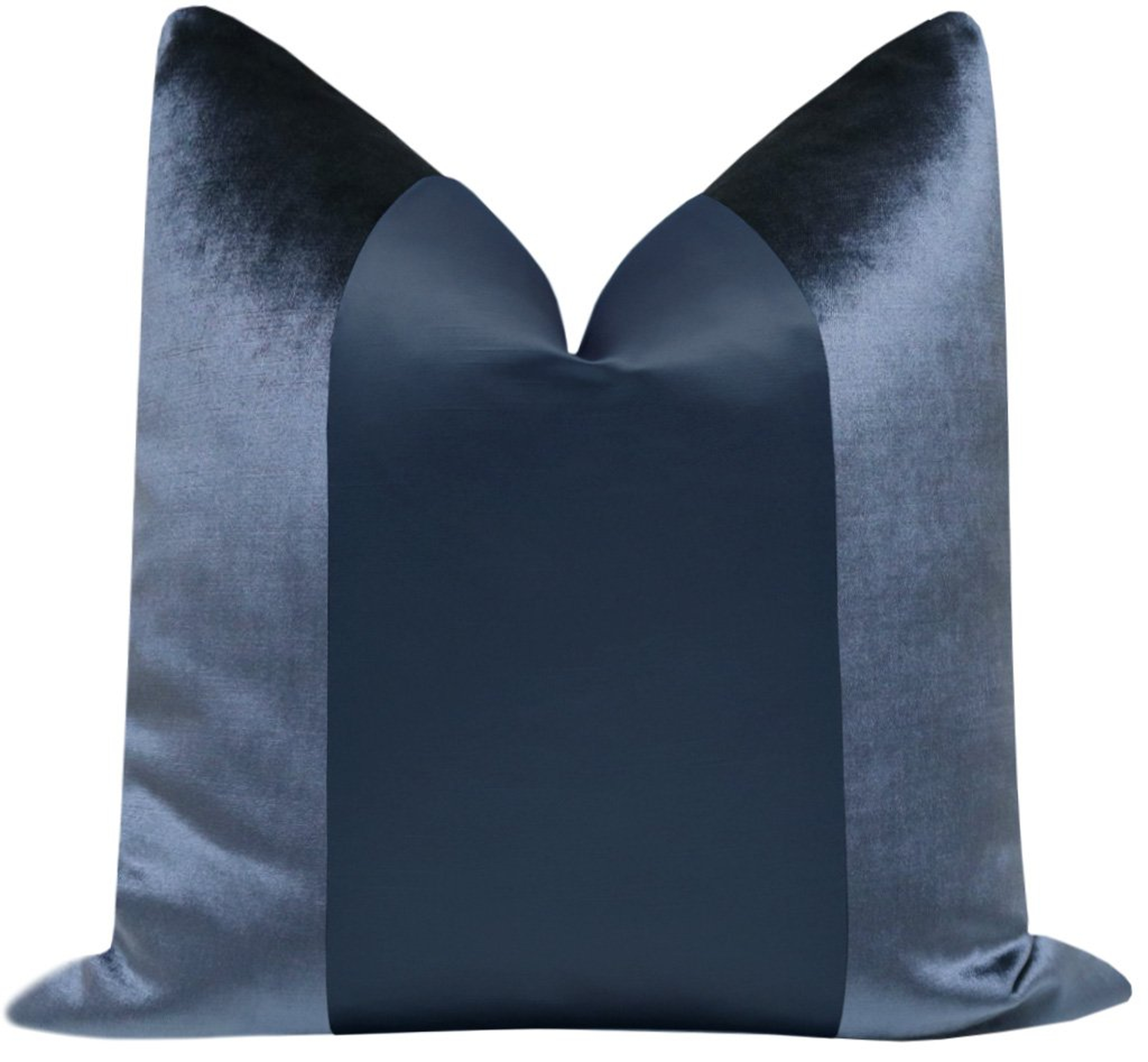 PANEL Monochromatic :: Faux Silk Velvet // Prussian Blue - Little Design Company