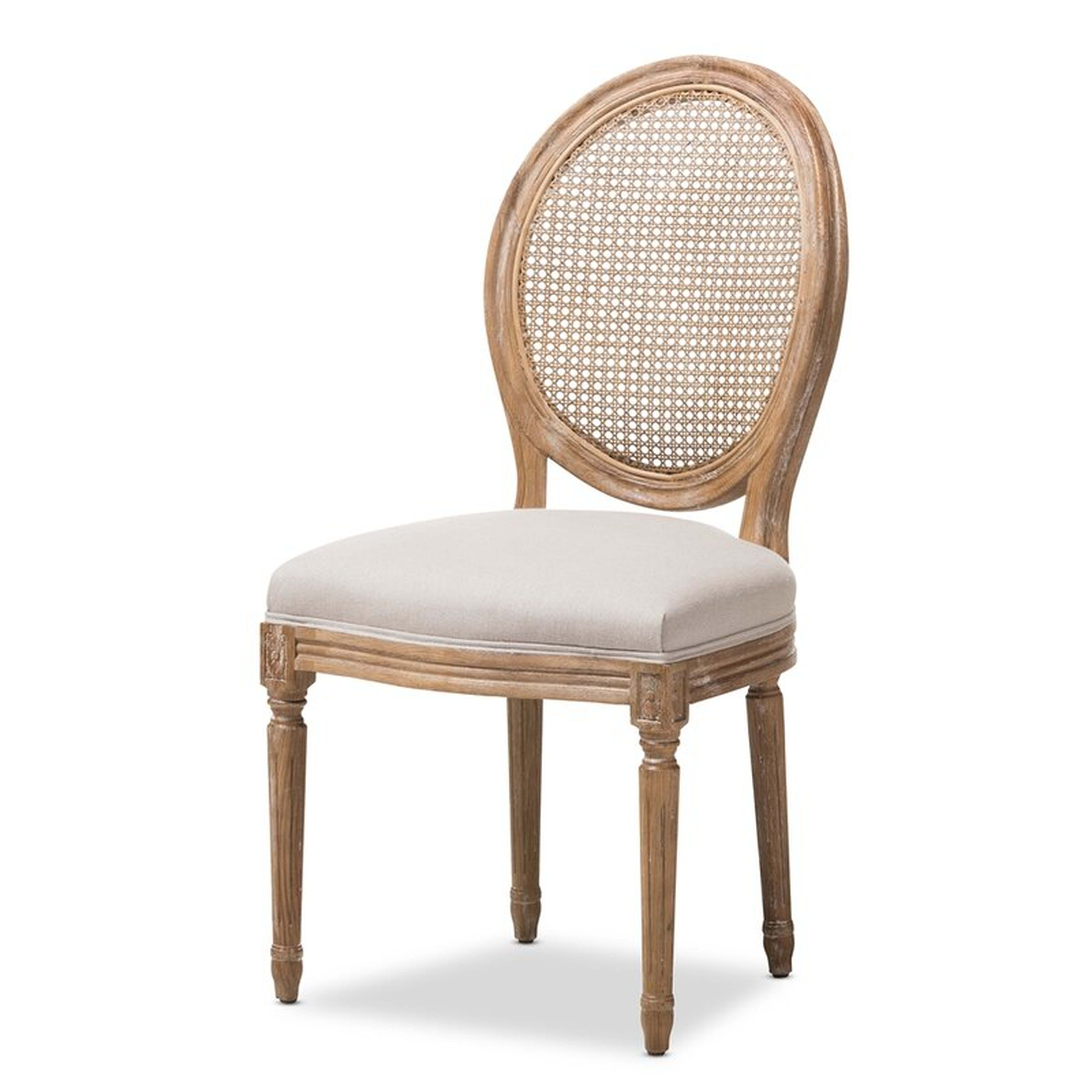 Meiners Linen King Louis Back Side Chair in Brown - Wayfair