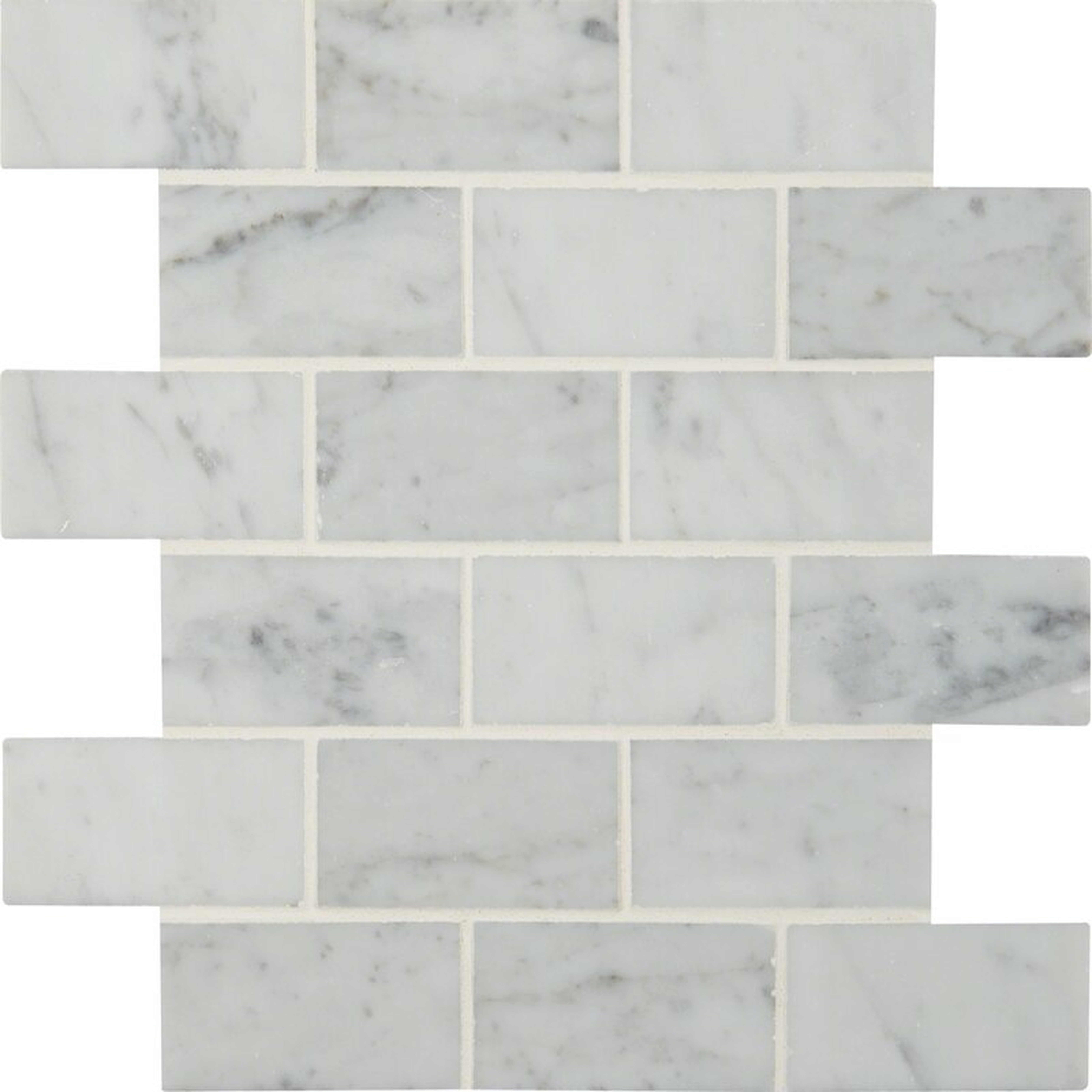 Andrew 2" x 4" Marble Mosaic Tile in White- per box - AllModern