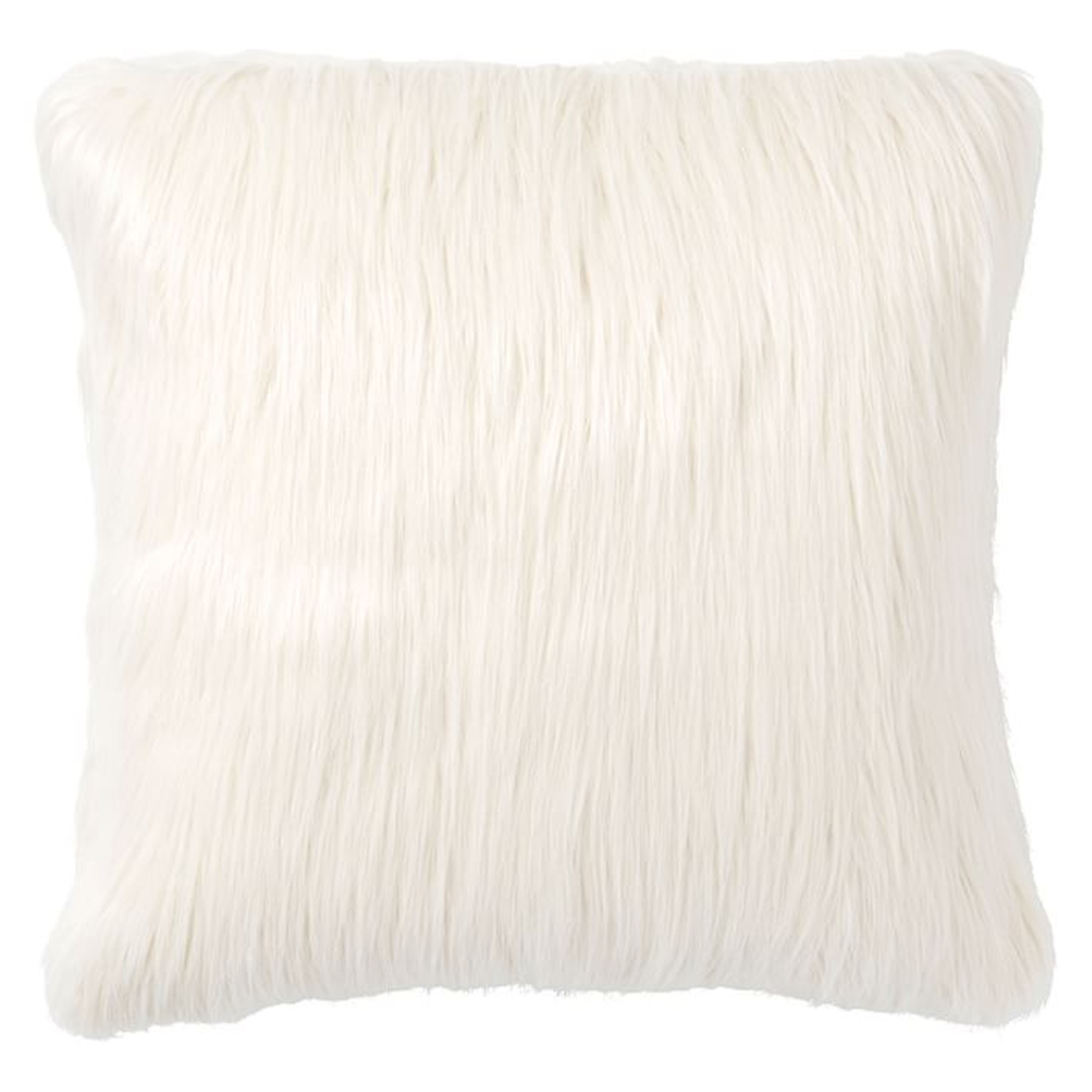 Fur-rific Faux-Fur Pillow Cover + Insert, Ivory - Pottery Barn Teen