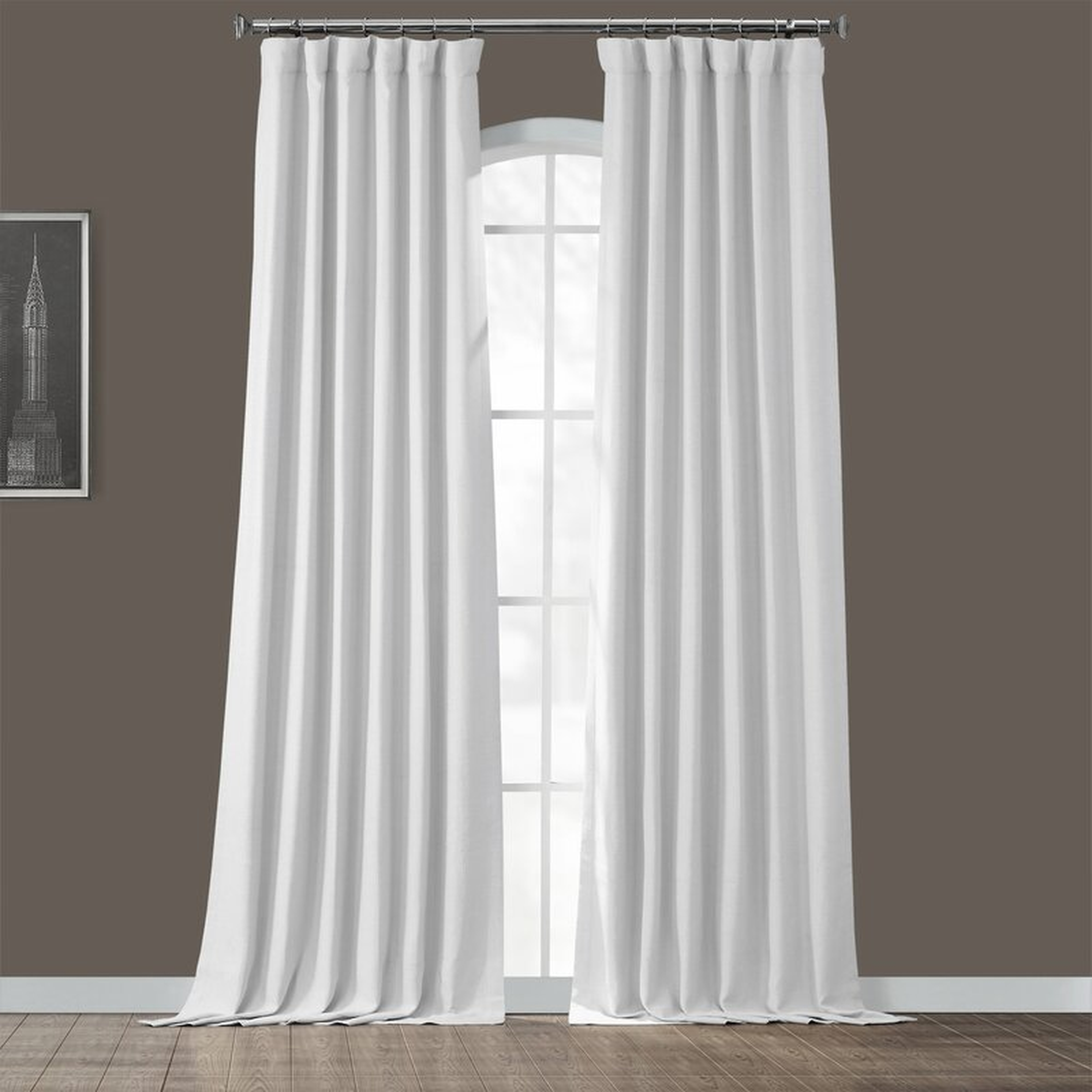 Freemansburg Room Darkening Rod Pocket Single Curtain Panel - Size: 50" w- 108"l / Chalk off white - Wayfair