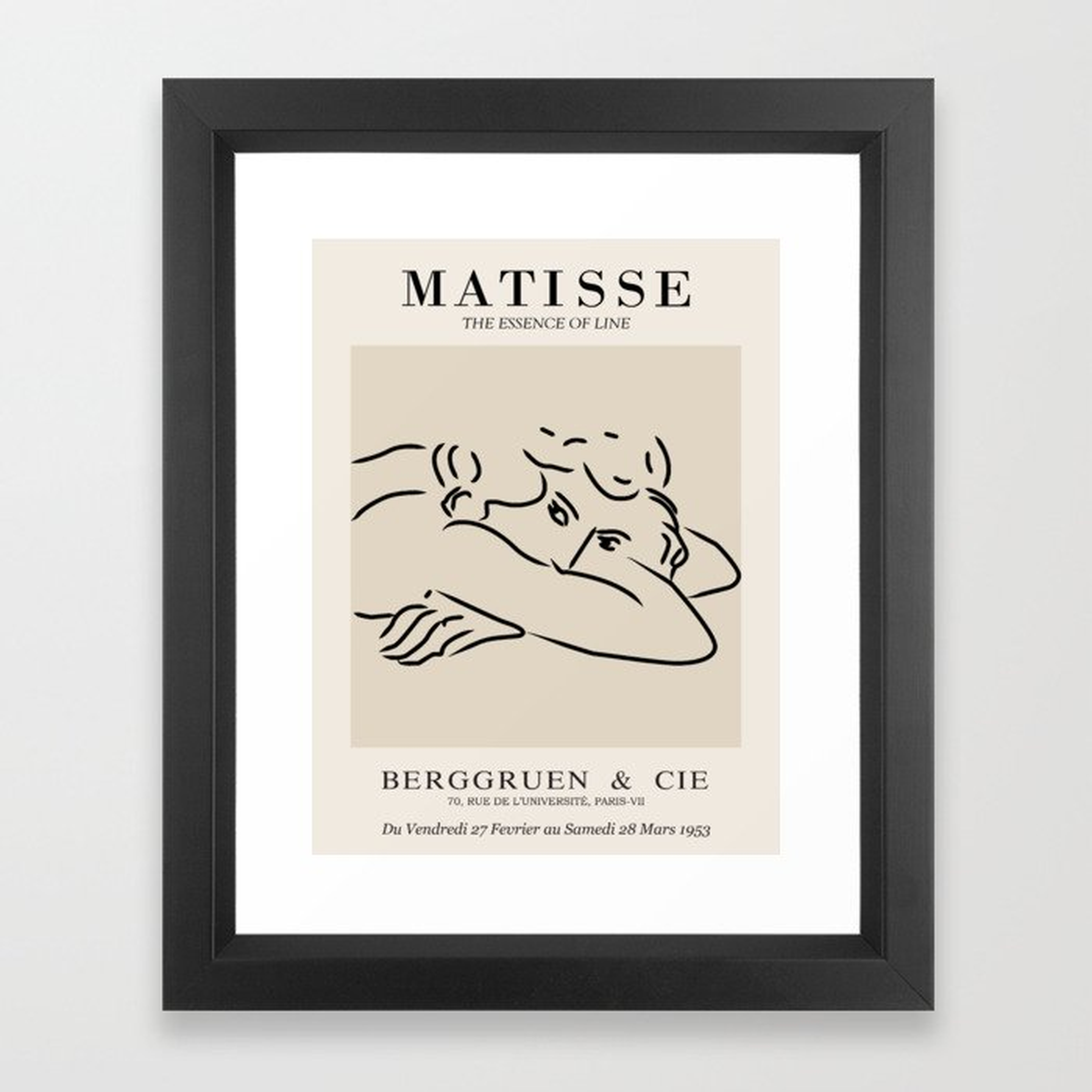 Matisse cutouts abstract drawing,matisse poster,matisse print, female abstract art, eclectic art, mo Framed Art Print - Society6