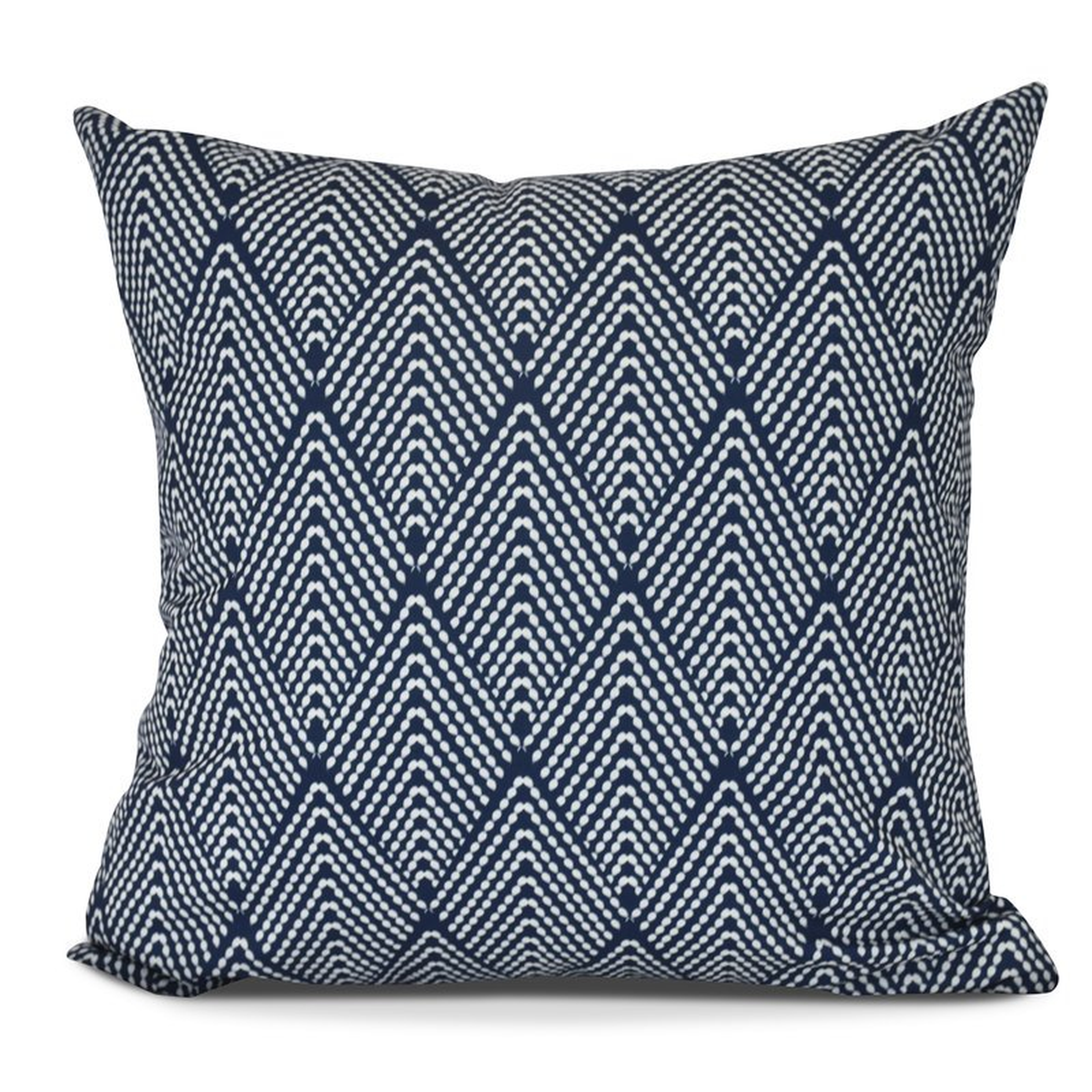 Michiel Outdoor Square Pillow / Navy Blue / 18"x18" - Wayfair