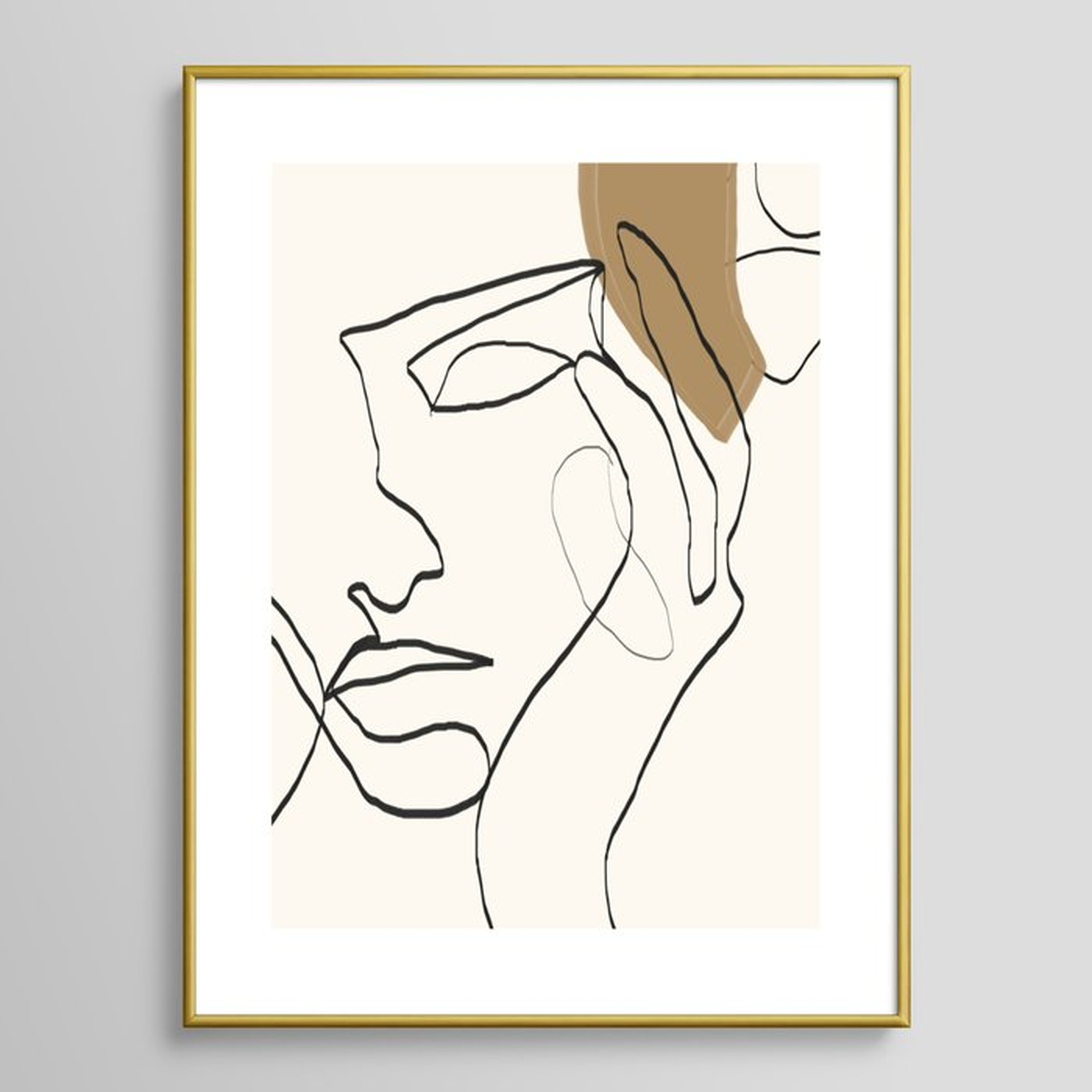 Abstract Face Framed Art Print - Society6
