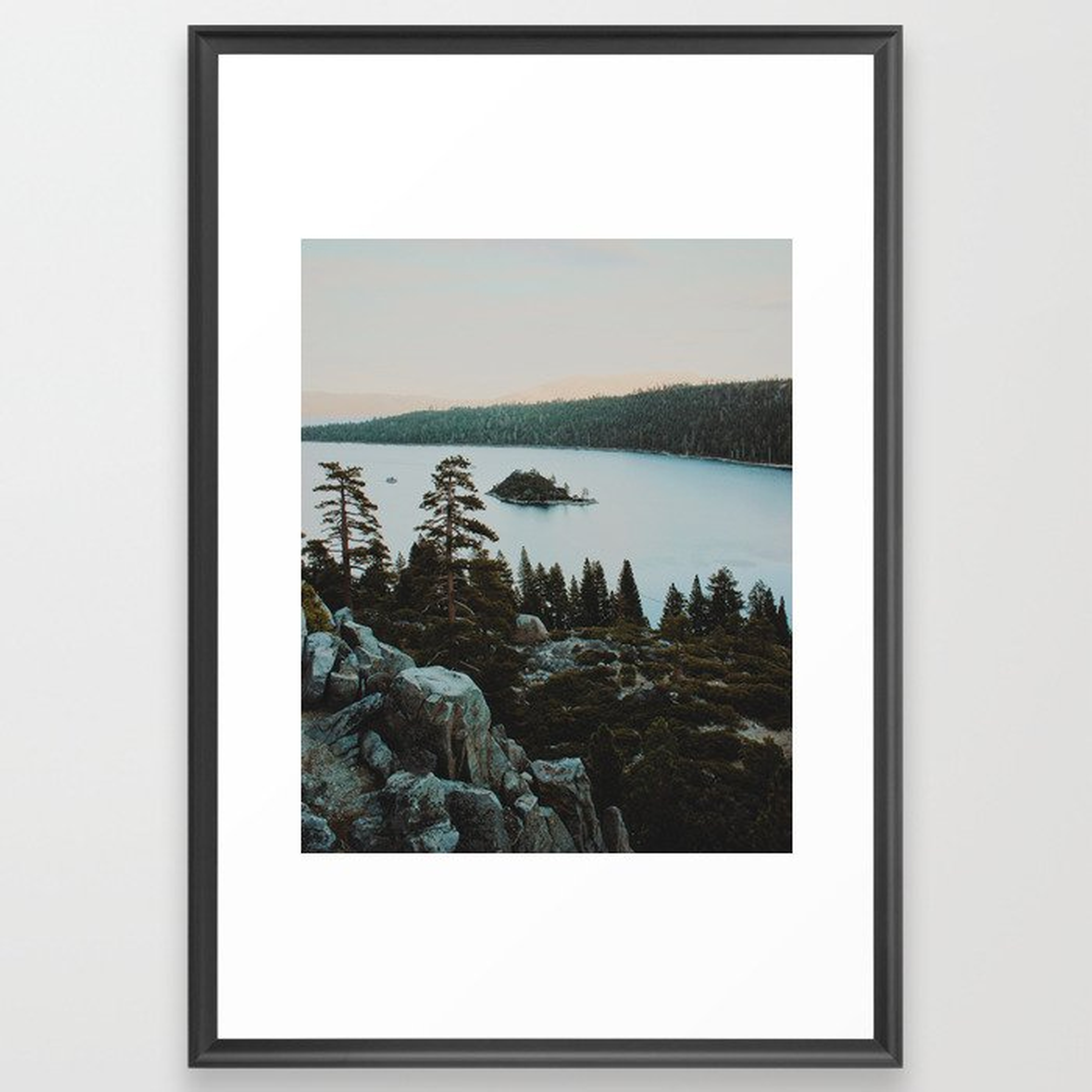 Exploring South Lake Tahoe Framed Art Print Large (gallery) - 26" X 38"- Scoop Black Frame - Society6